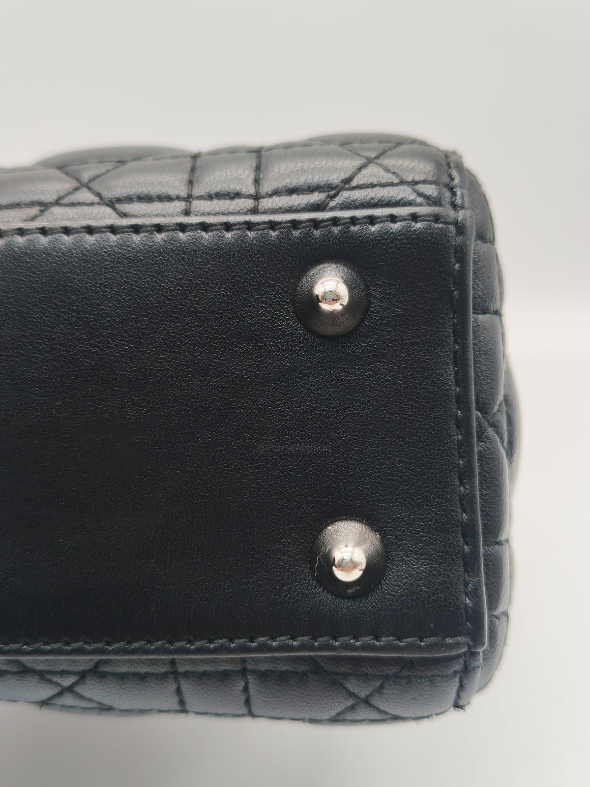 Christian Dior Lady Dior MyABCDior Small in Black Quilted Cannage Lambskin Leather & Silver Hardware
