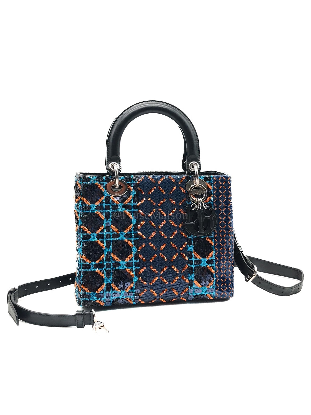 Lady Dior Medium Limited Edition Sequin-Embellished Shoulder Bag