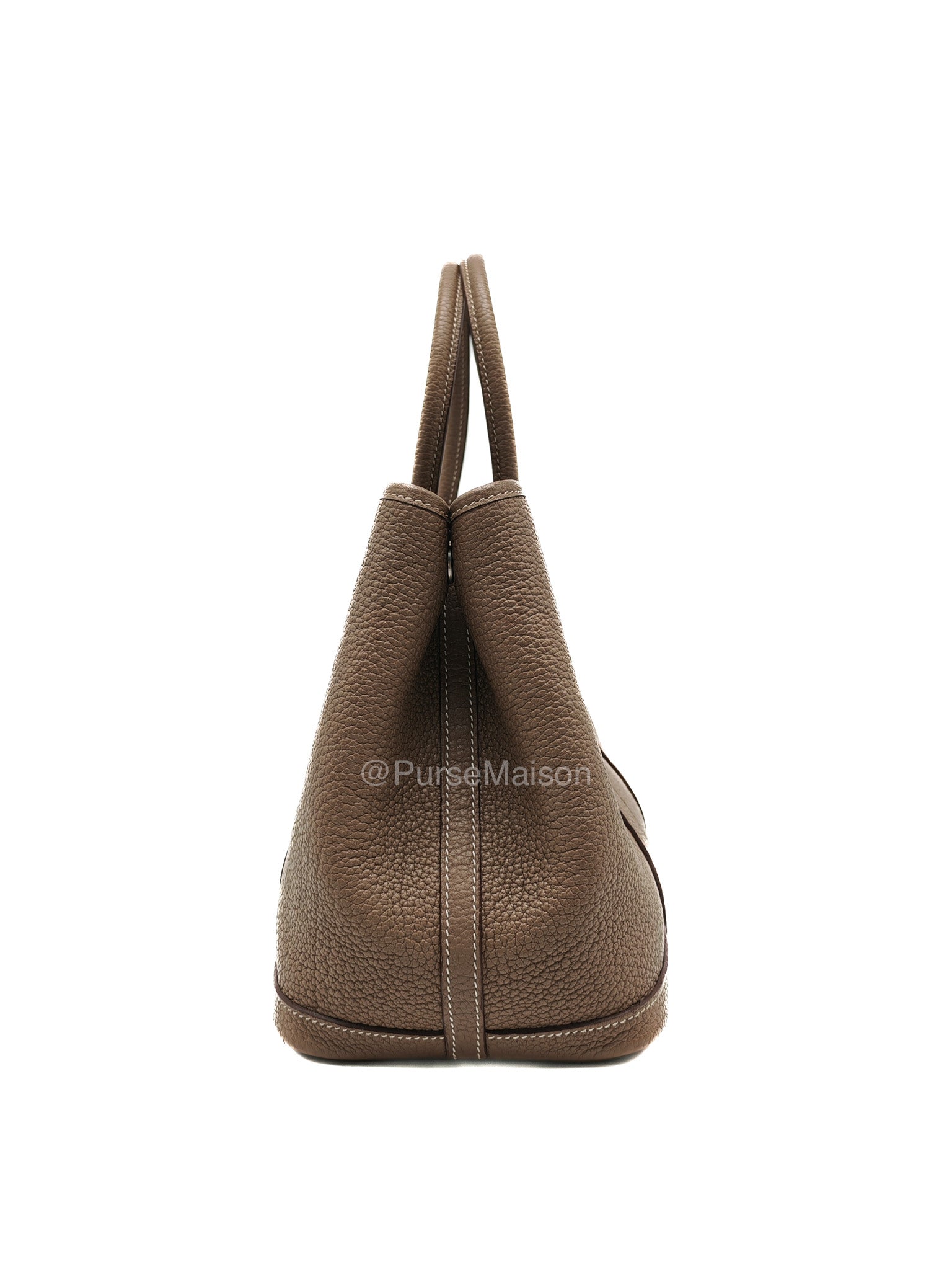 Hermes Garden Party Tote (GPT) 30 in Etoupe Negonda Leather and Palladium Hardware Stamp Y (2020)