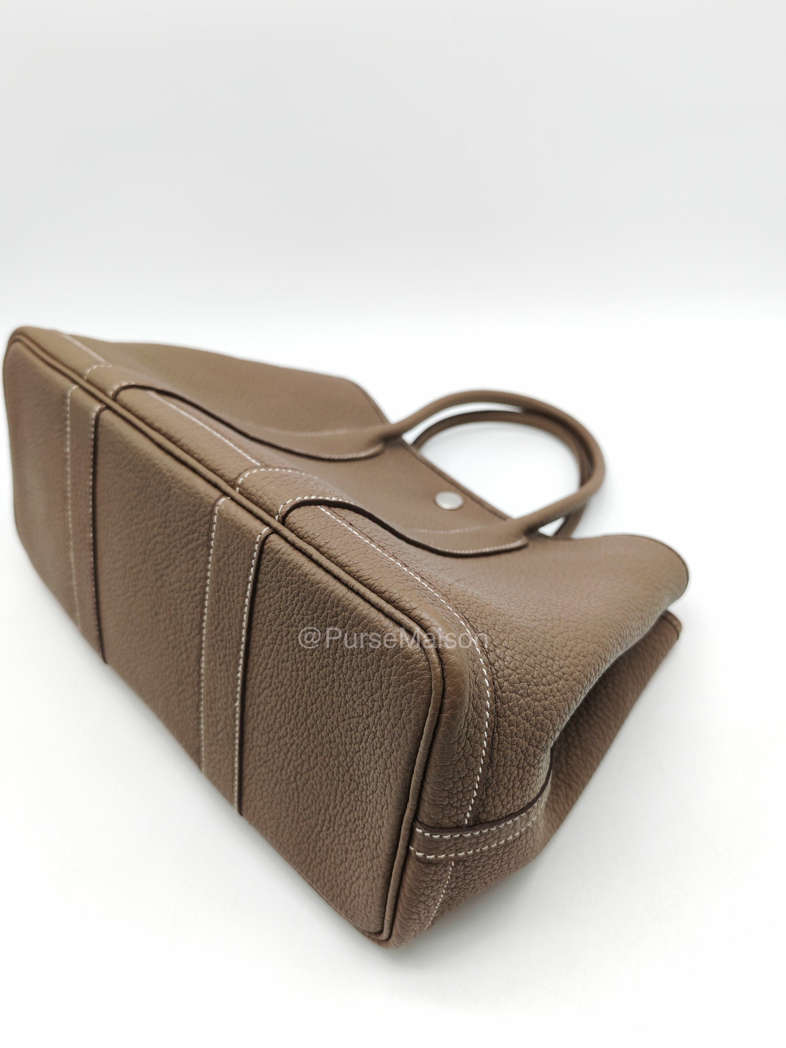 Hermes Garden Party Tote (GPT) 30 in Etoupe Negonda Leather and Palladium Hardware Stamp Y (2020)
