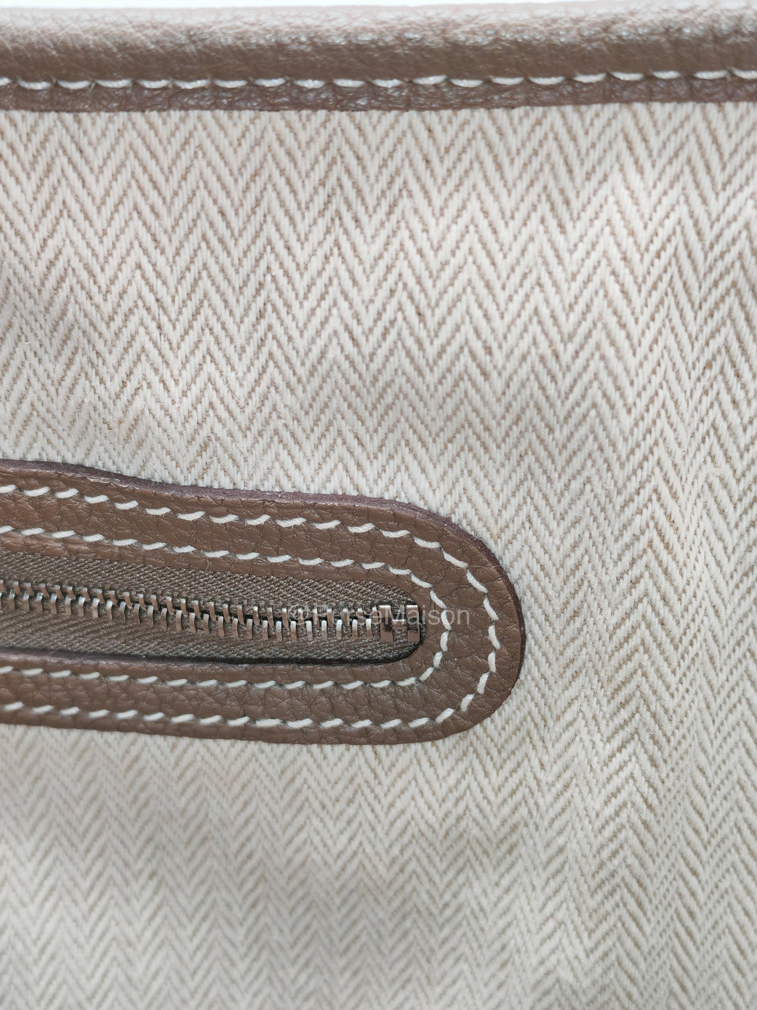 Hermes Garden Party Tote (GPT) 30 in Etoupe Negonda Leather and Palladium Hardware Stamp Y (2020)