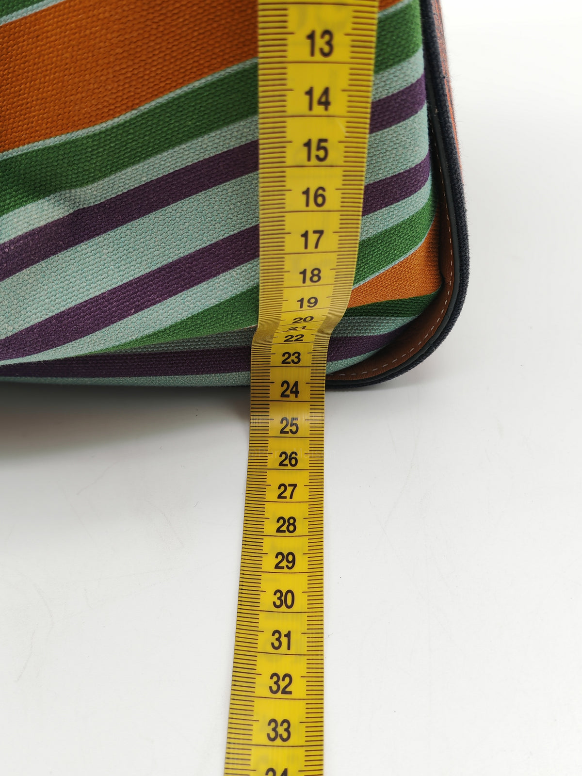 Loewe Hammock Bag Small in Striped Canvas Calfskin Leather and Gold Hardware