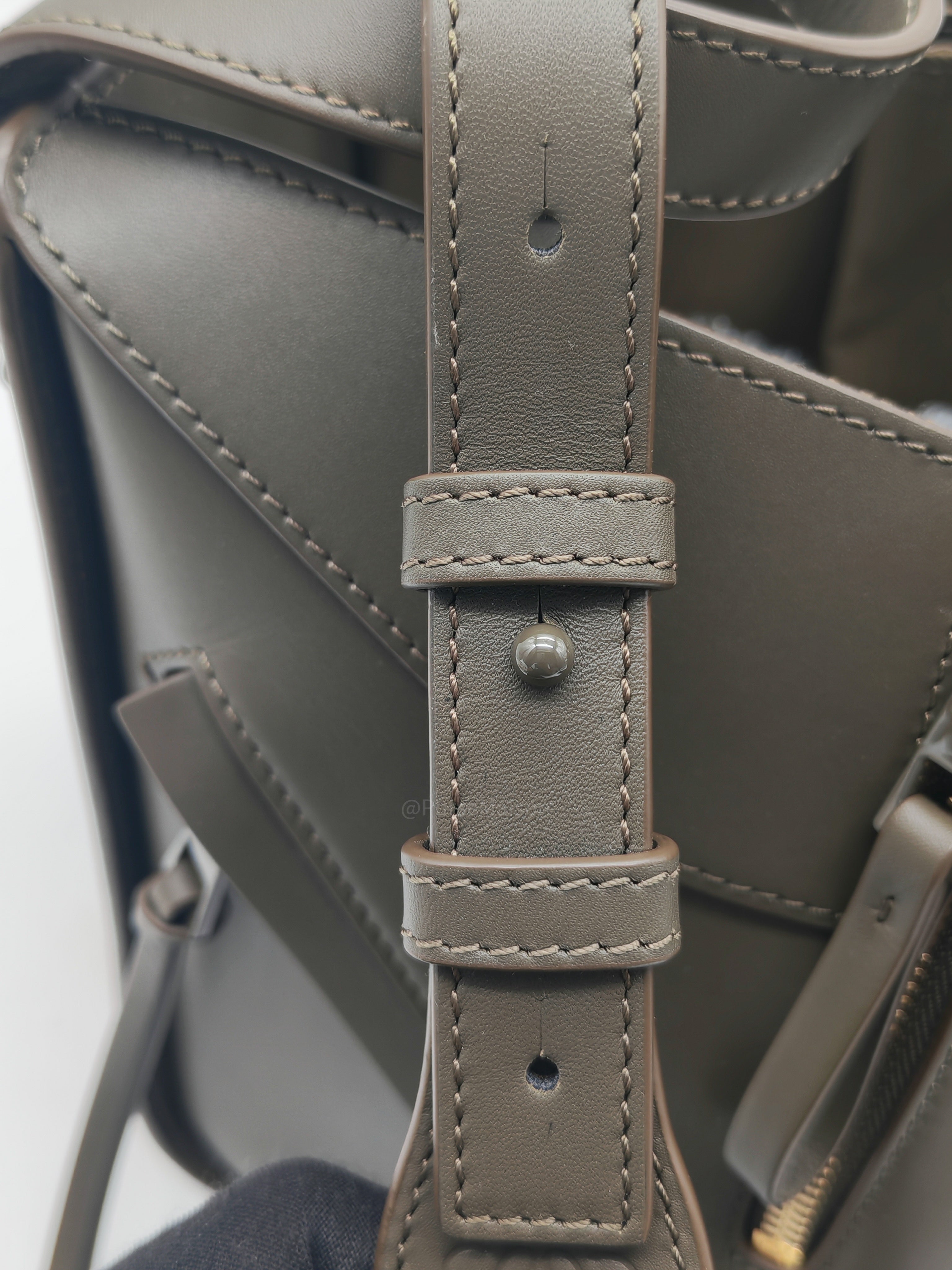 Loewe Hammock Compact Bag Small in Dark Oliver Green Calfskin Leather and Gold Hardware