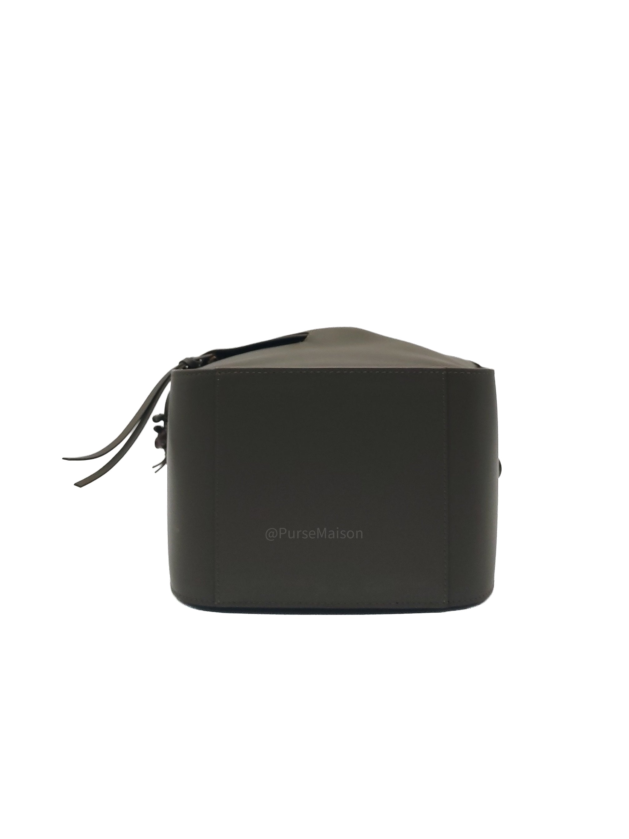 Loewe Hammock Compact Bag Small in Dark Oliver Green Calfskin Leather and Gold Hardware