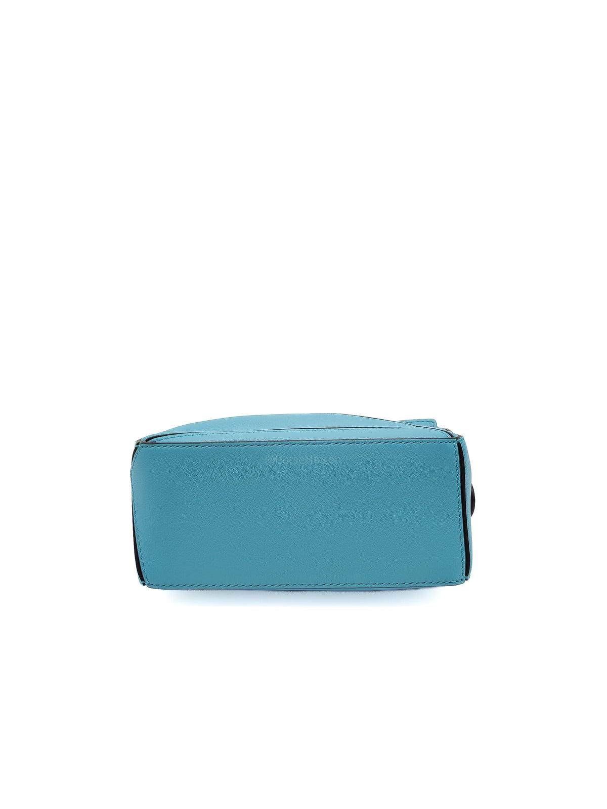 Loewe Mini Puzzle Bag in Light Blue Calfskin Leather and Silver Hardware