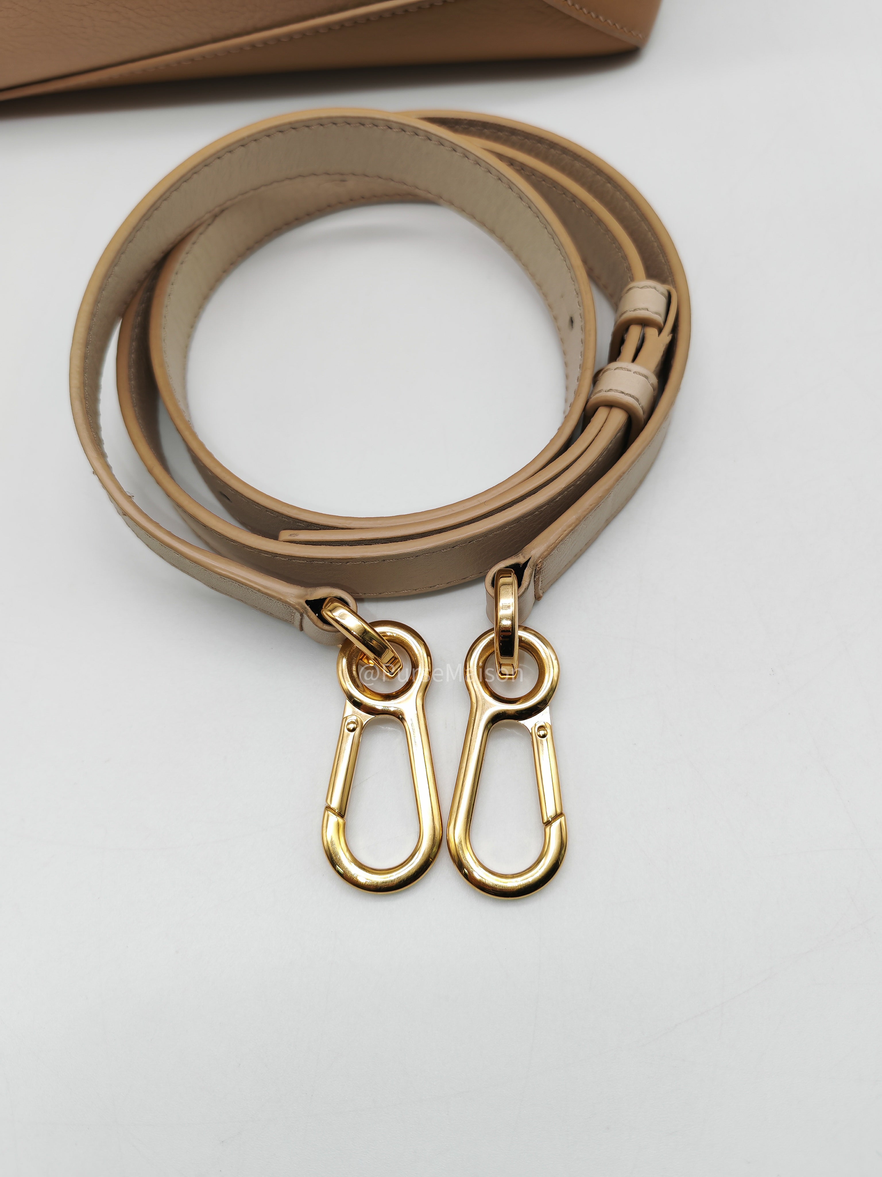 Loewe Puzzle Edge Bag Small in Angora Multi Tone Beige Calfskin Leather and Gold Hardware