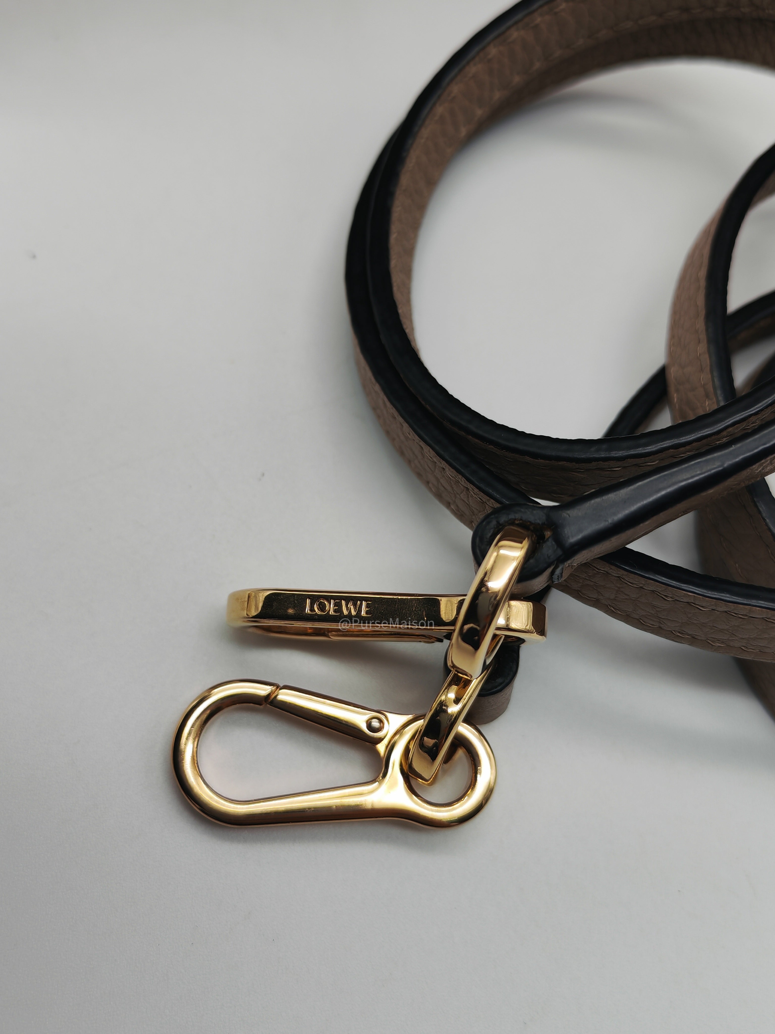 Loewe Puzzle Bag Mini in Taupe Calfskin Leather and Gold Hardware