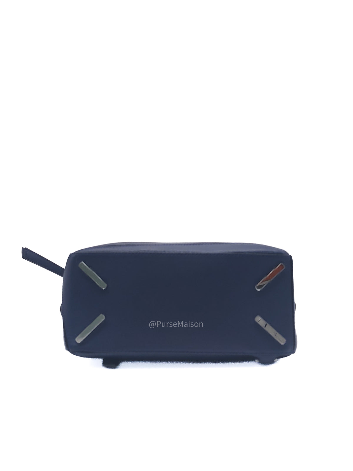 Loewe Puzzle Bag Small in Dark Blue Calfskin Leather and Silver Hardware