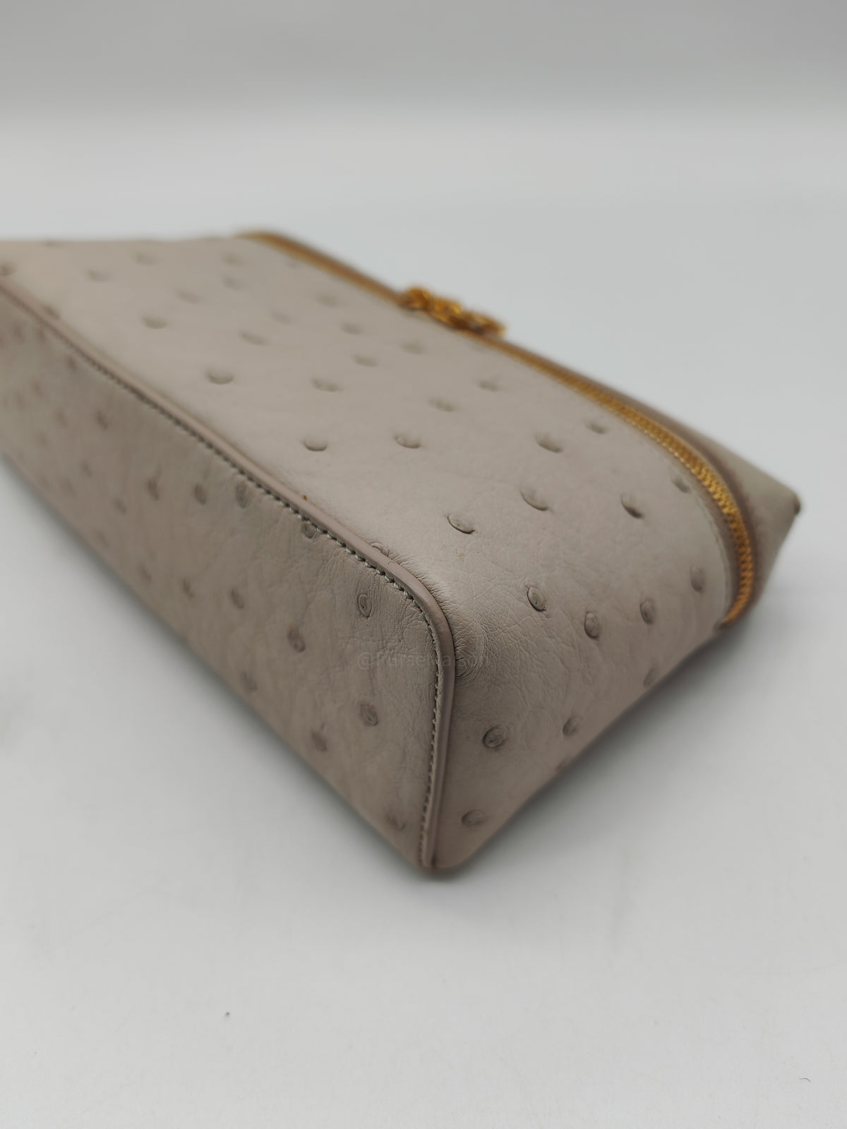 Loro Piana Extra Pocket L19 in Light Travertine/Sun Gold Ostrich Leather