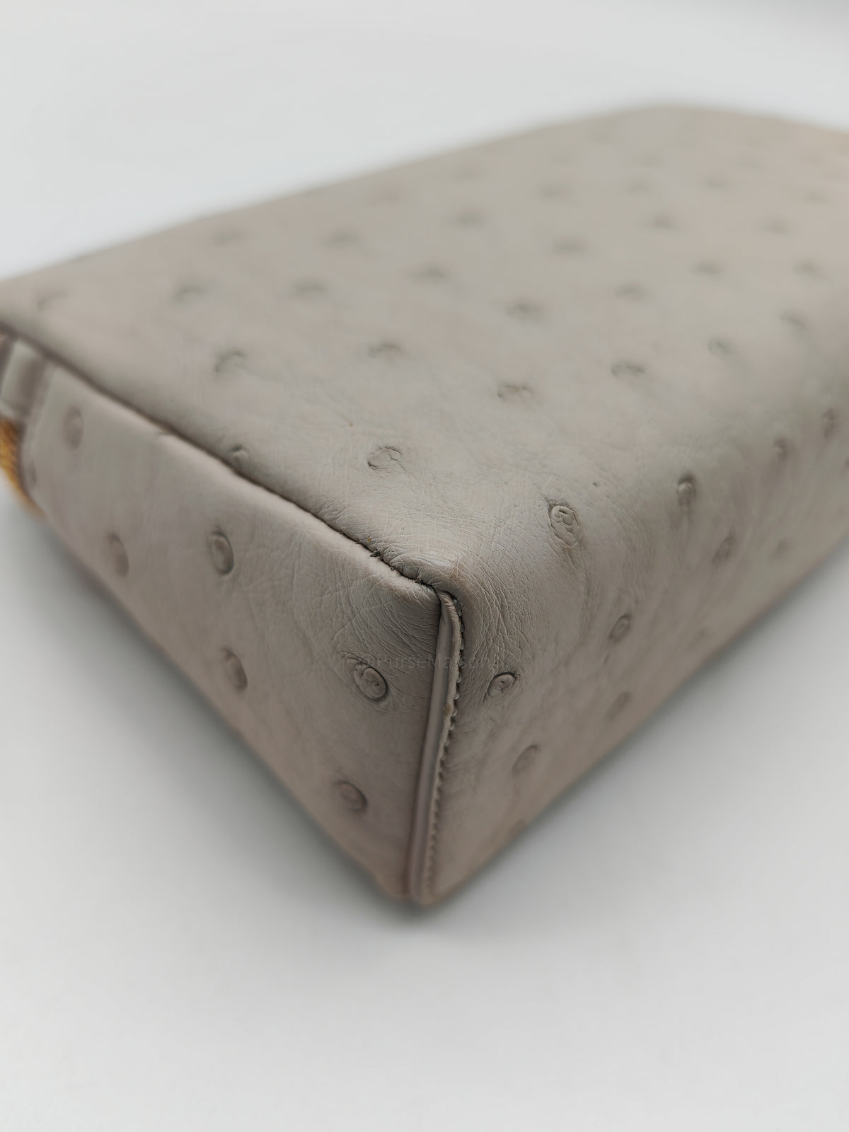 Loro Piana Extra Pocket L19 in Light Travertine/Sun Gold Ostrich Leather