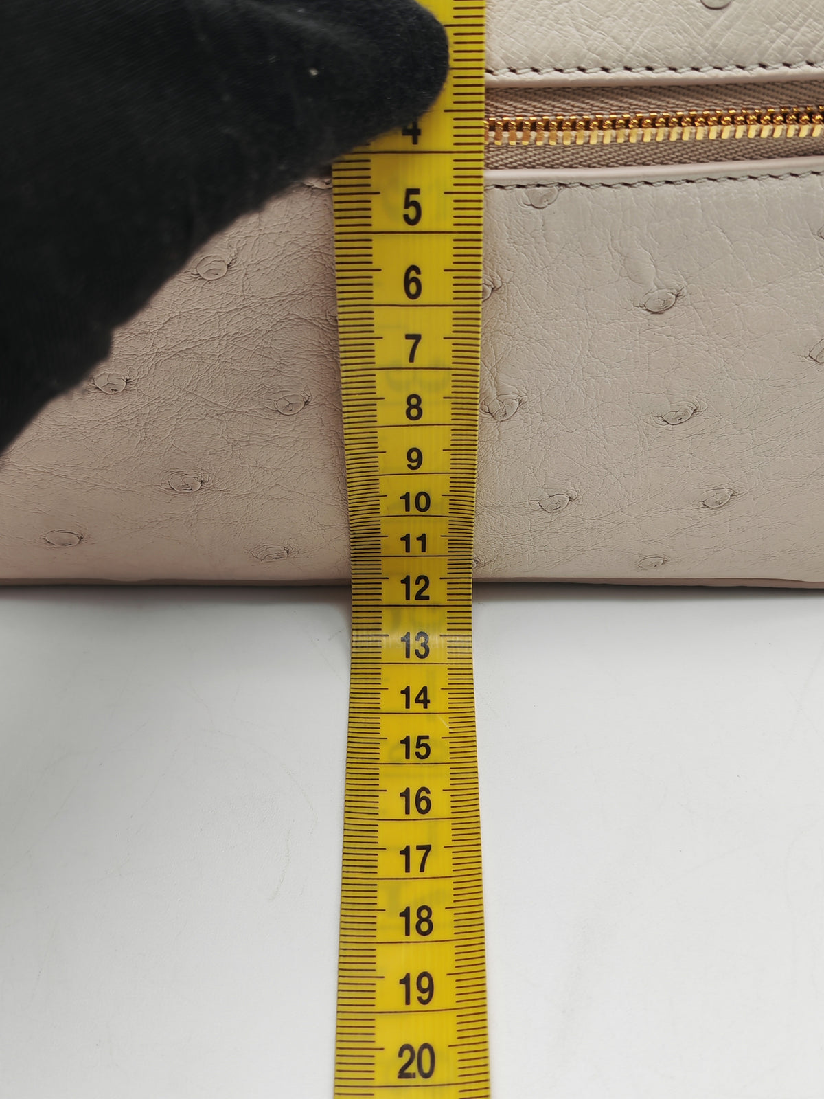 Loro Piana Extra Pocket L19 in Light Travertine/Sun Gold Ostrich Leather