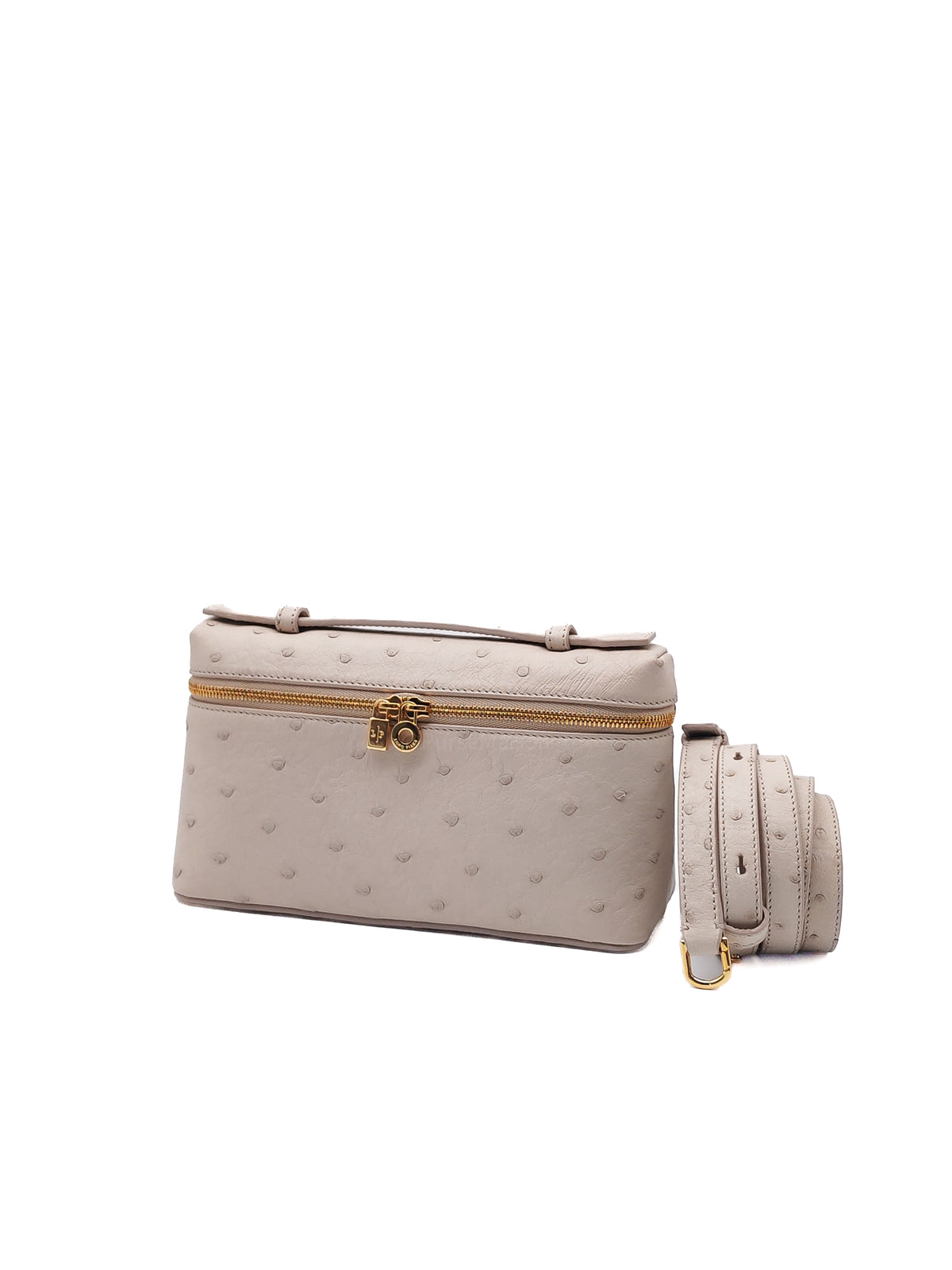 Loro Piana Extra Pocket L19 in Light Travertine/Sun Gold Ostrich Leather