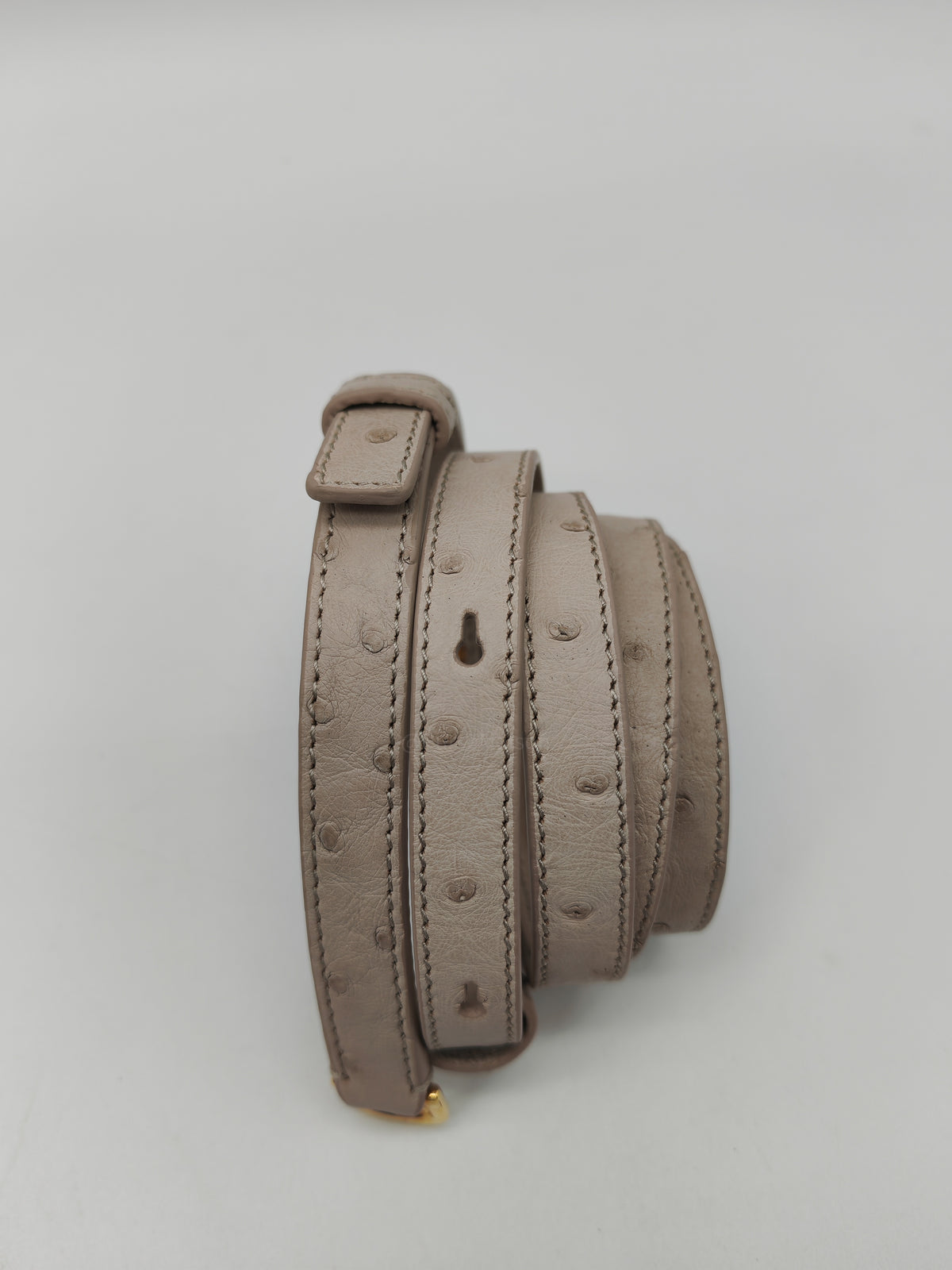 Loro Piana Extra Pocket L19 in Light Travertine/Sun Gold Ostrich Leather