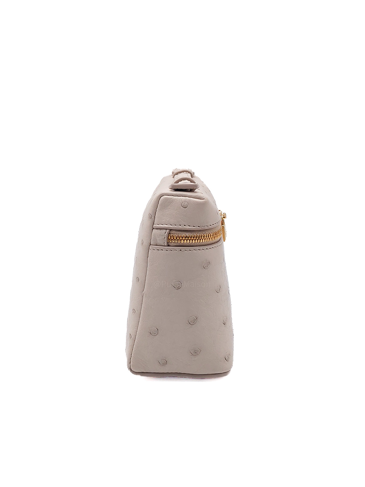 Loro Piana Extra Pocket L19 in Light Travertine/Sun Gold Ostrich Leather