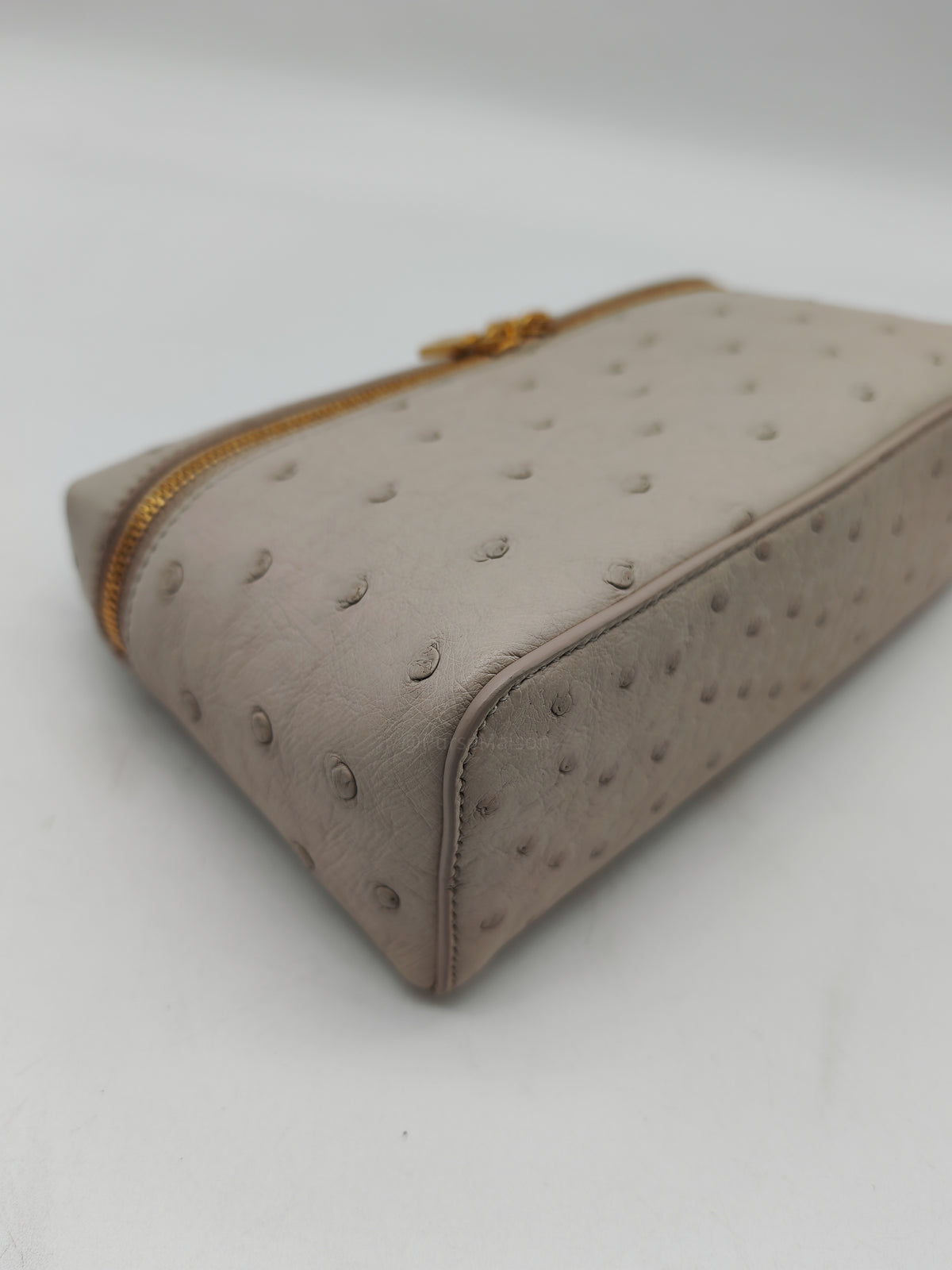 Loro Piana Extra Pocket L19 in Light Travertine/Sun Gold Ostrich Leather
