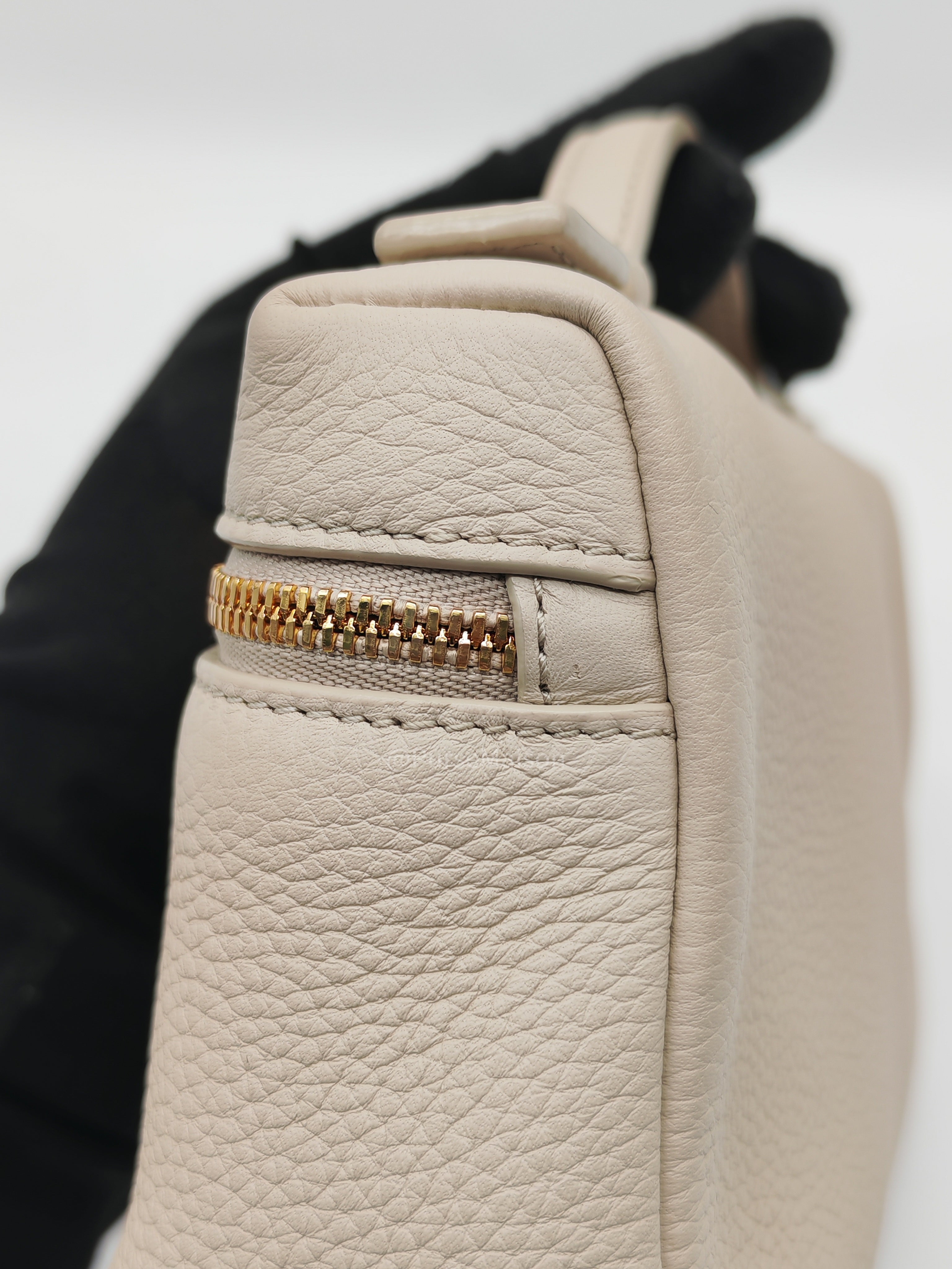 Loro Piana Extra Pocket L19 in Whisper White/Sun Gold Tender Calfskin Leather