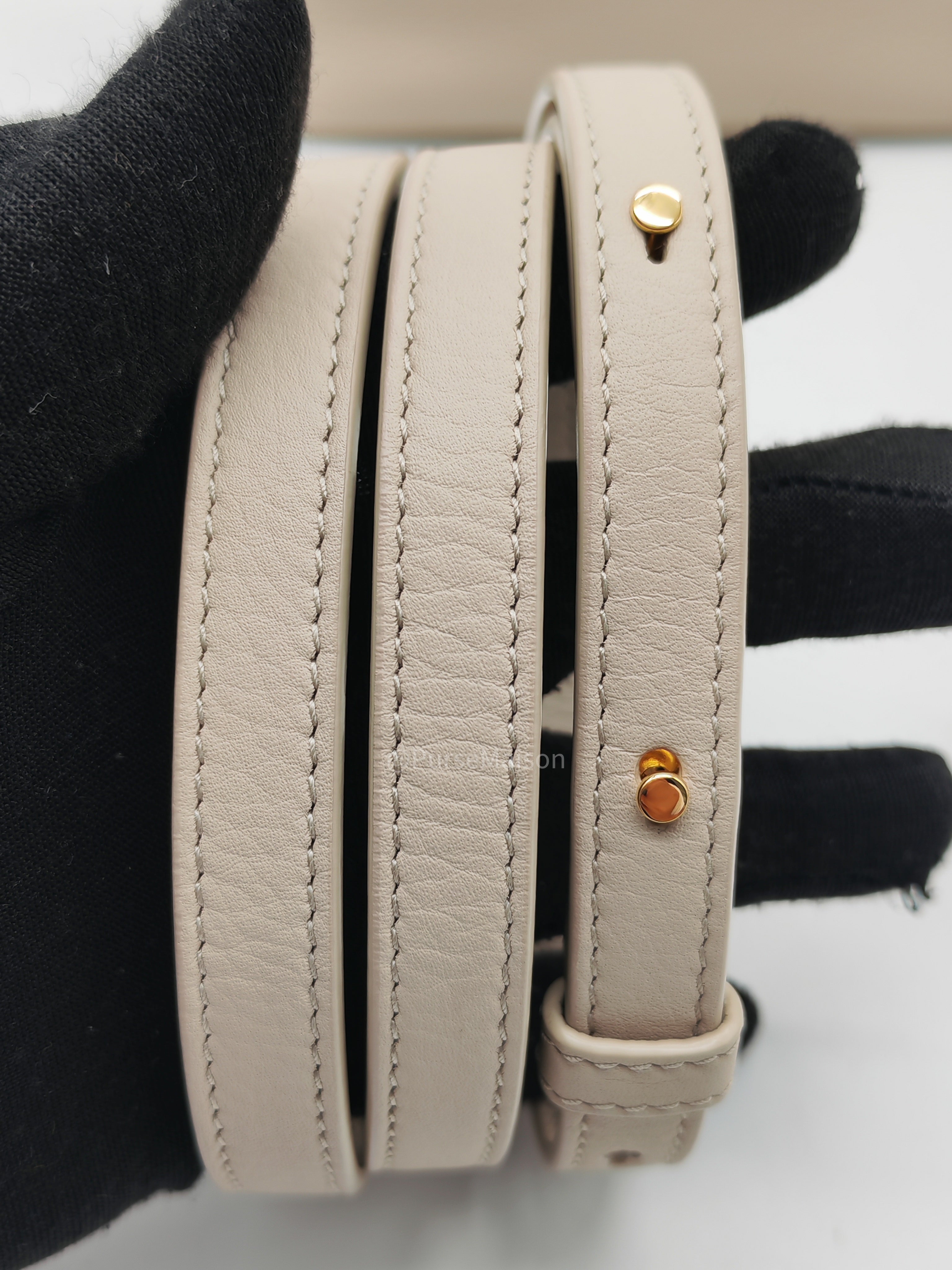 Loro Piana Extra Pocket L19 in Whisper White/Sun Gold Tender Calfskin Leather