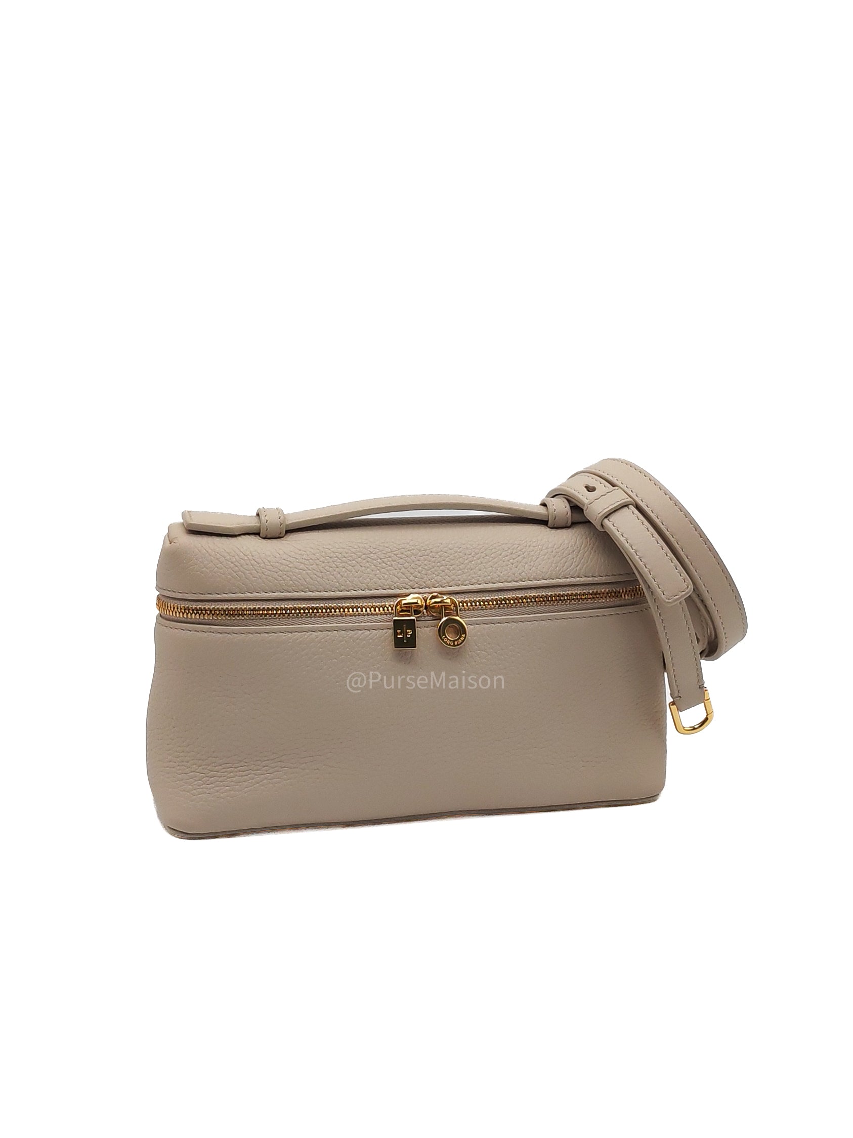 Loro Piana Extra Pocket L19 in Whisper White/Sun Gold Tender Calfskin Leather