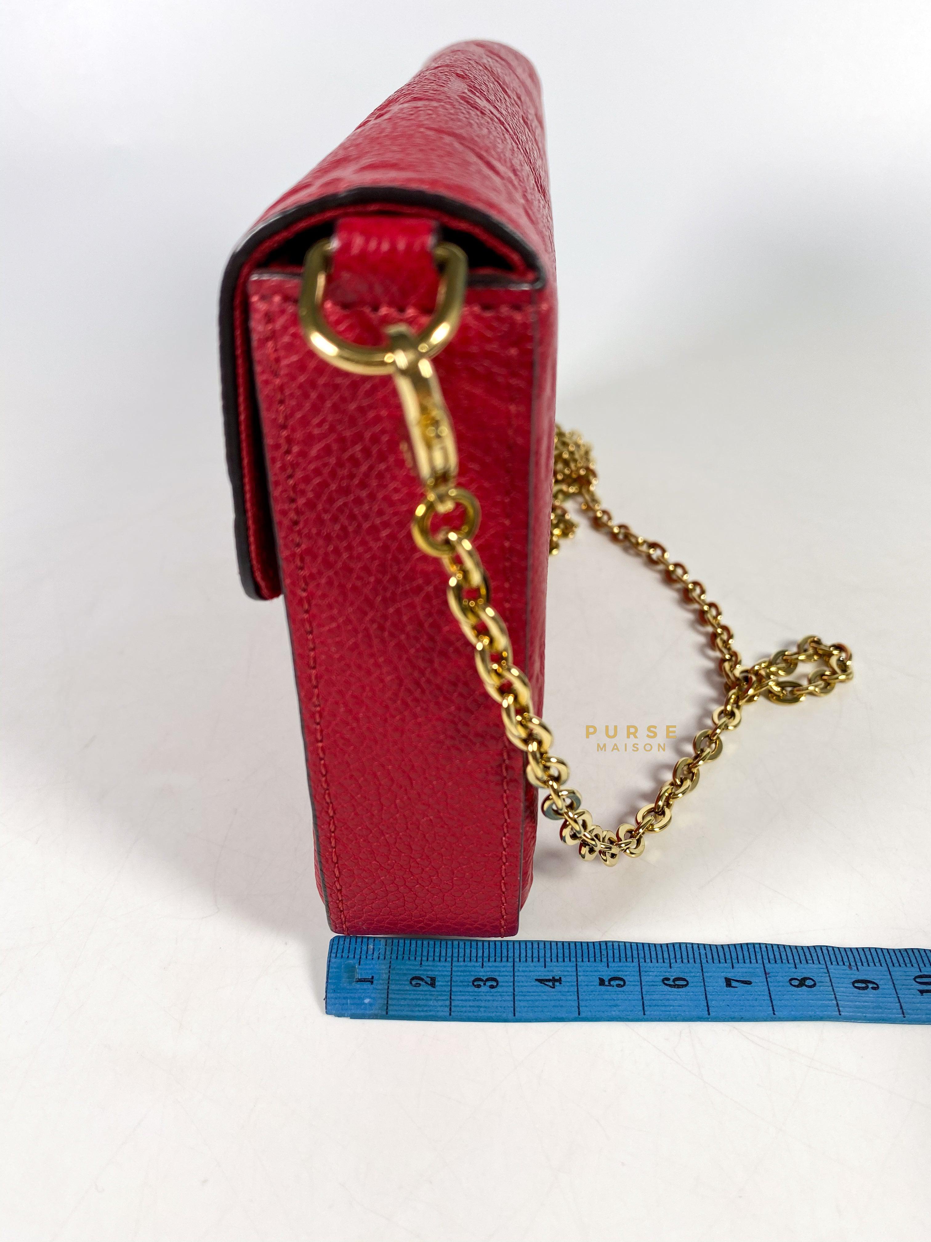 Louis Vuitton Felicie Red Monogram Empreinte (Date Code: SP1119)