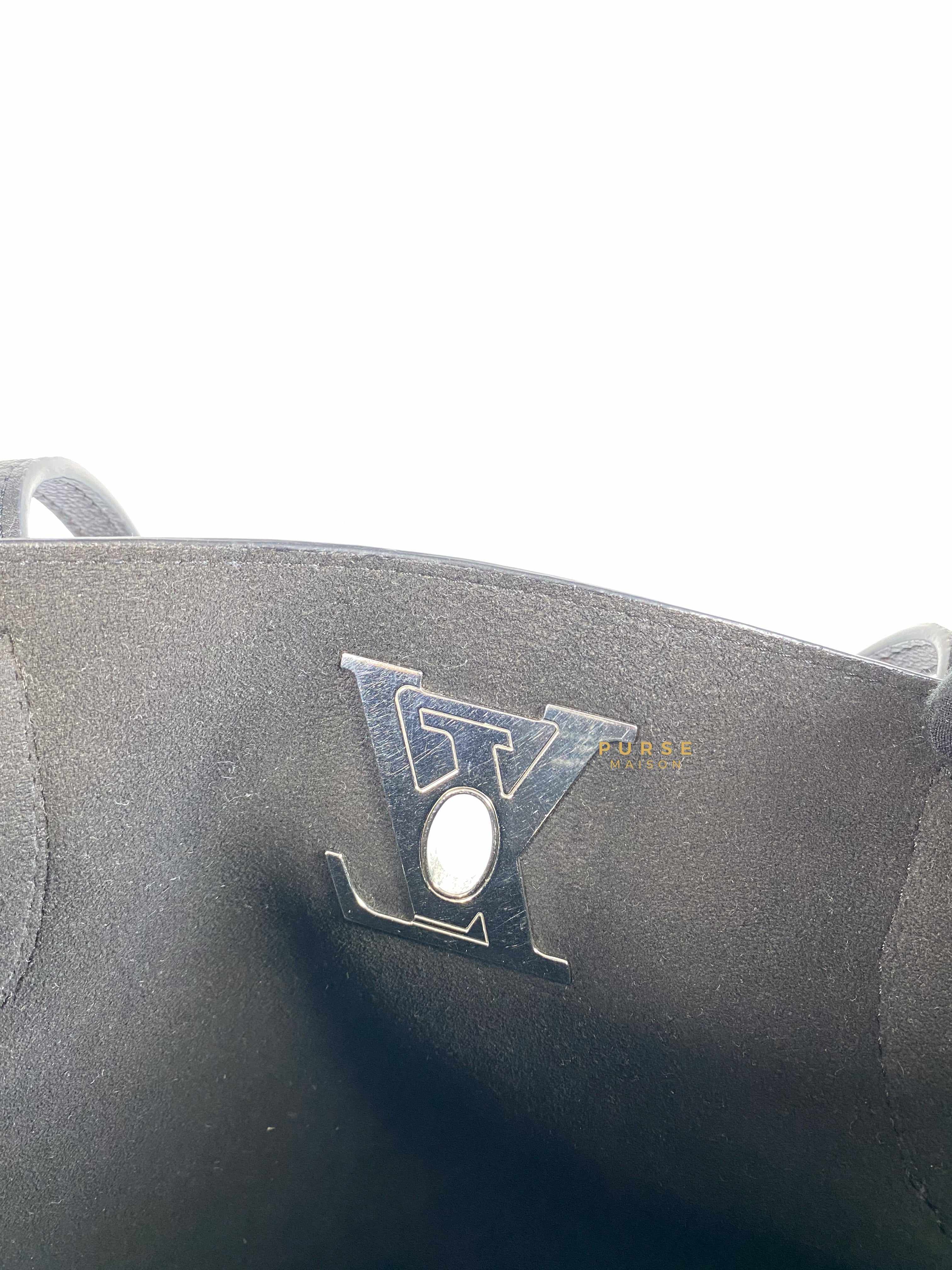 Louis Vuitton Lockme Go Tote in Black Leather (Date code: FL0220)