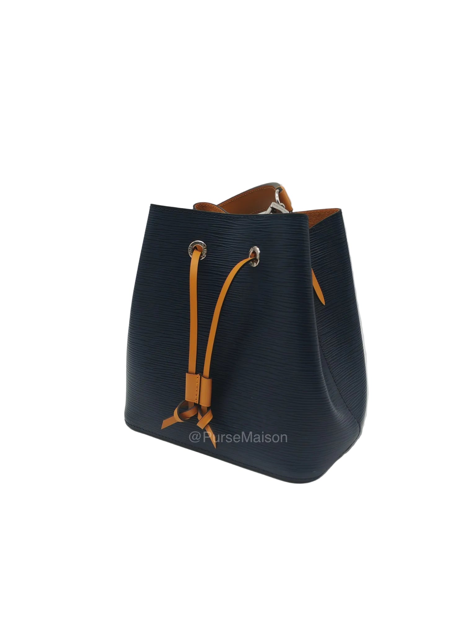 Louis Vuitton Neo Noe BB in Navy Blue Epi Leather & Silver Hardware (Microchip)