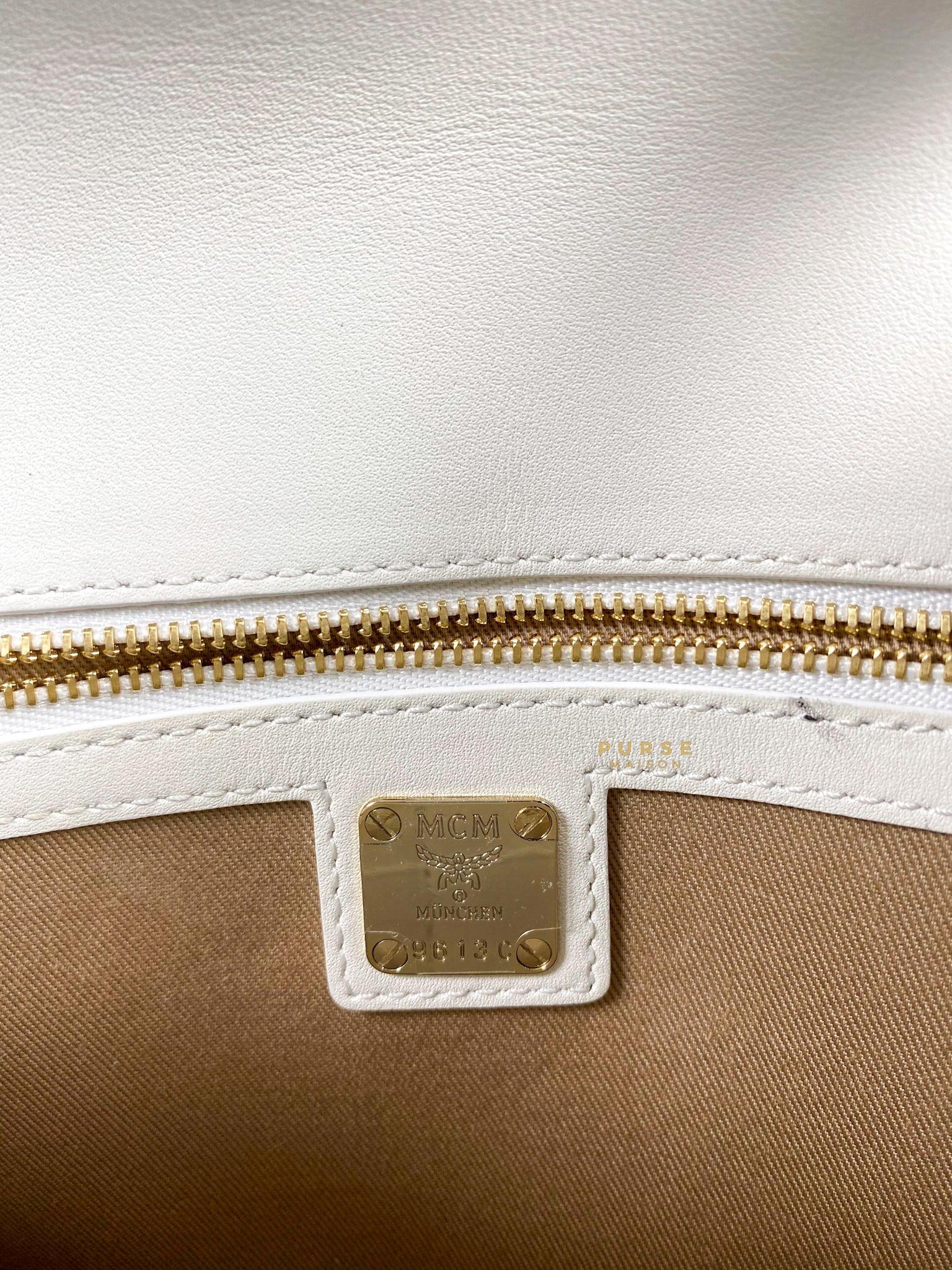 MCM Millie Wallet on Chain Medium Black and Visetos Canvas Bag