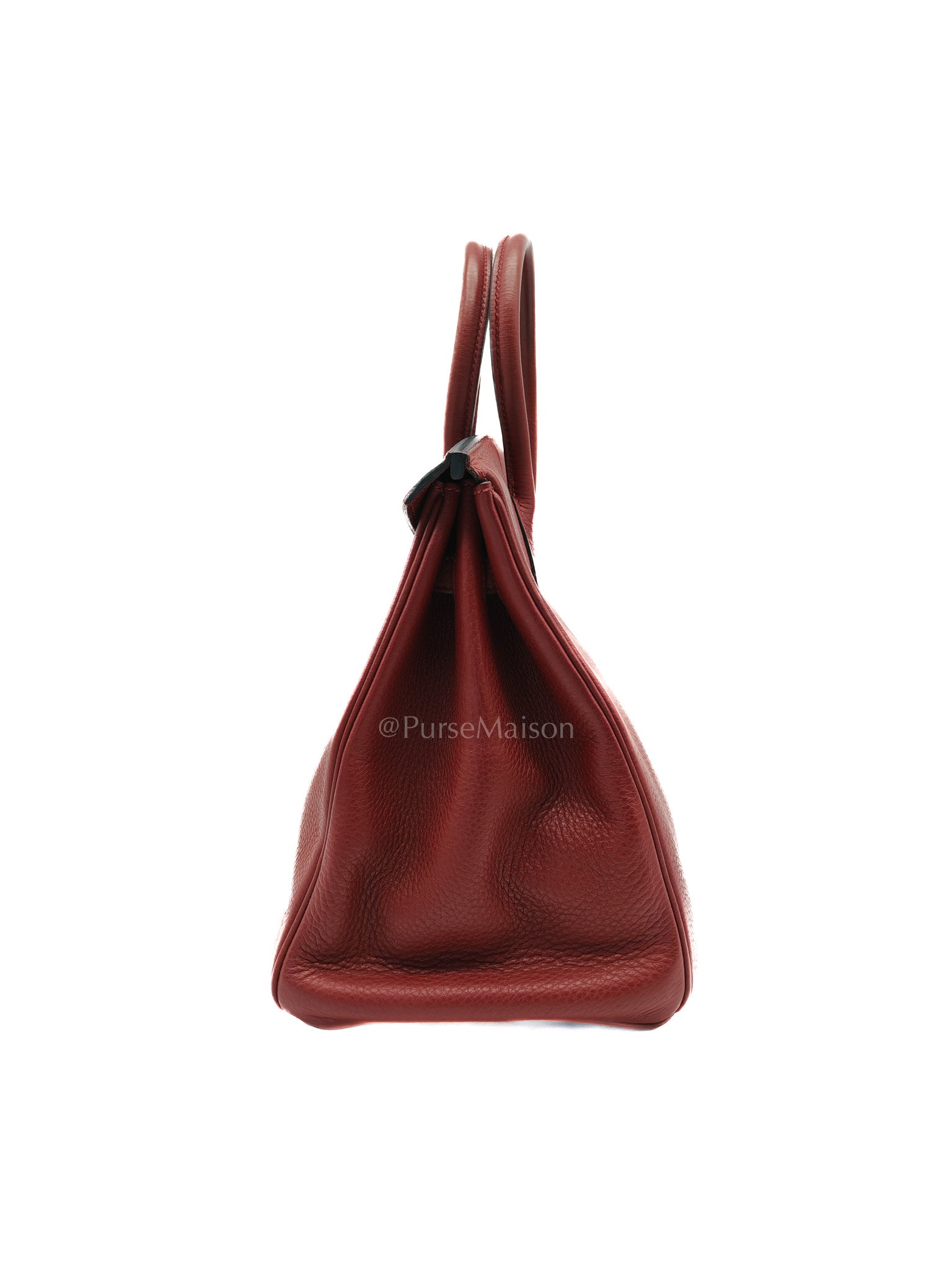 Birkin 35 in Rubis Clemence Leather Palladium Hardware Stamp Square P(2012)