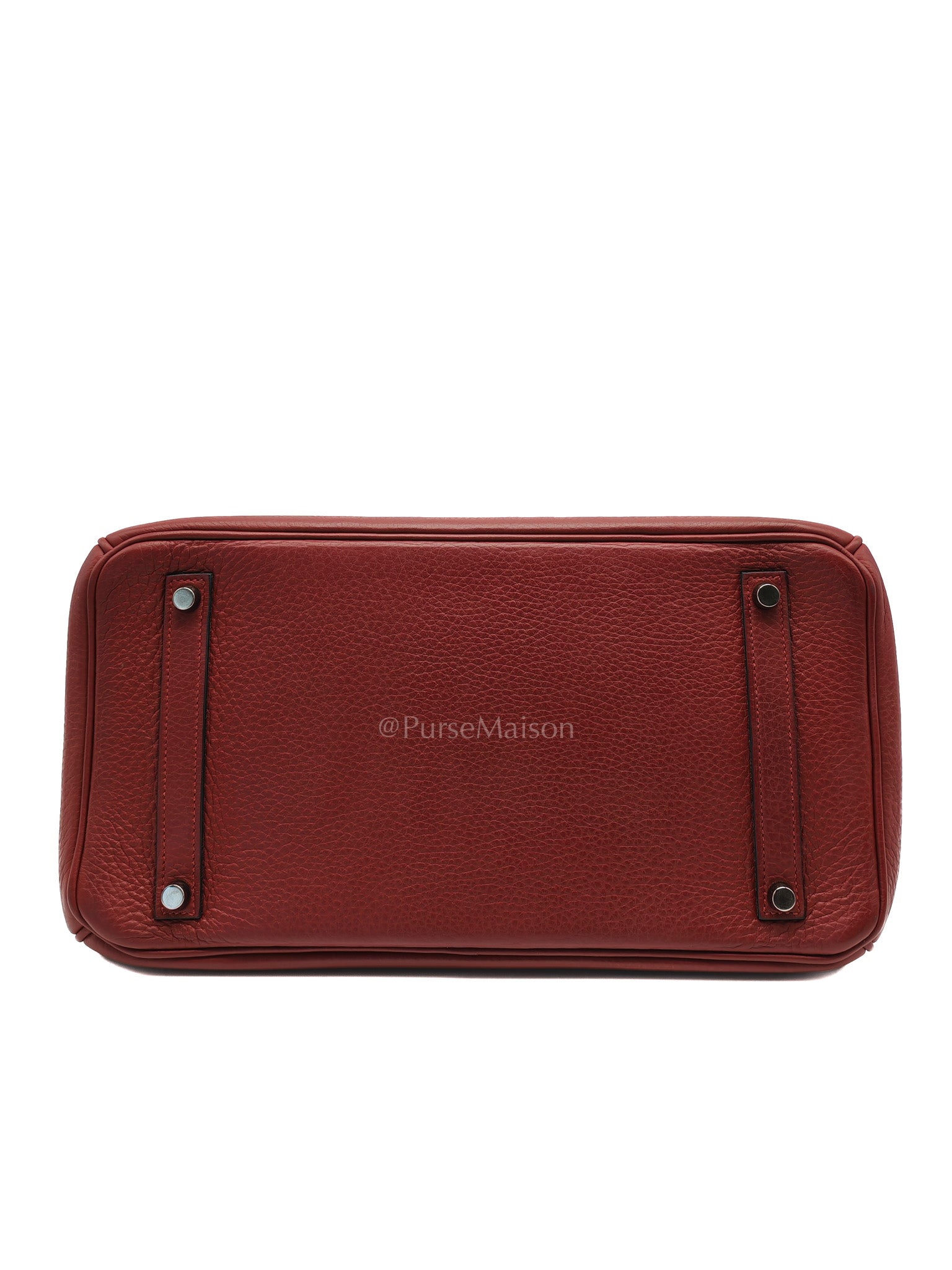 Birkin 35 in Rubis Clemence Leather Palladium Hardware Stamp Square P(2012)
