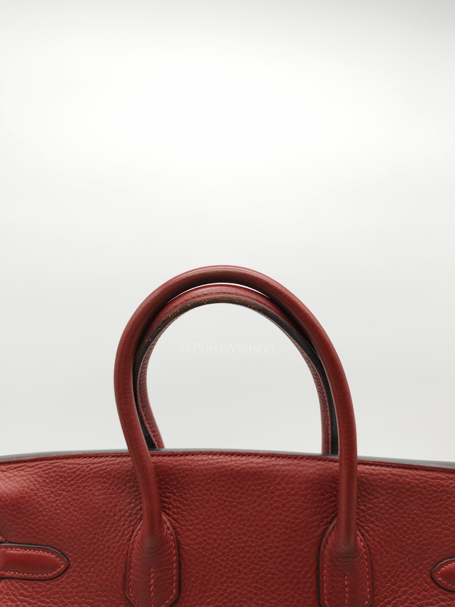 Birkin 35 in Rubis Clemence Leather Palladium Hardware Stamp Square P(2012)