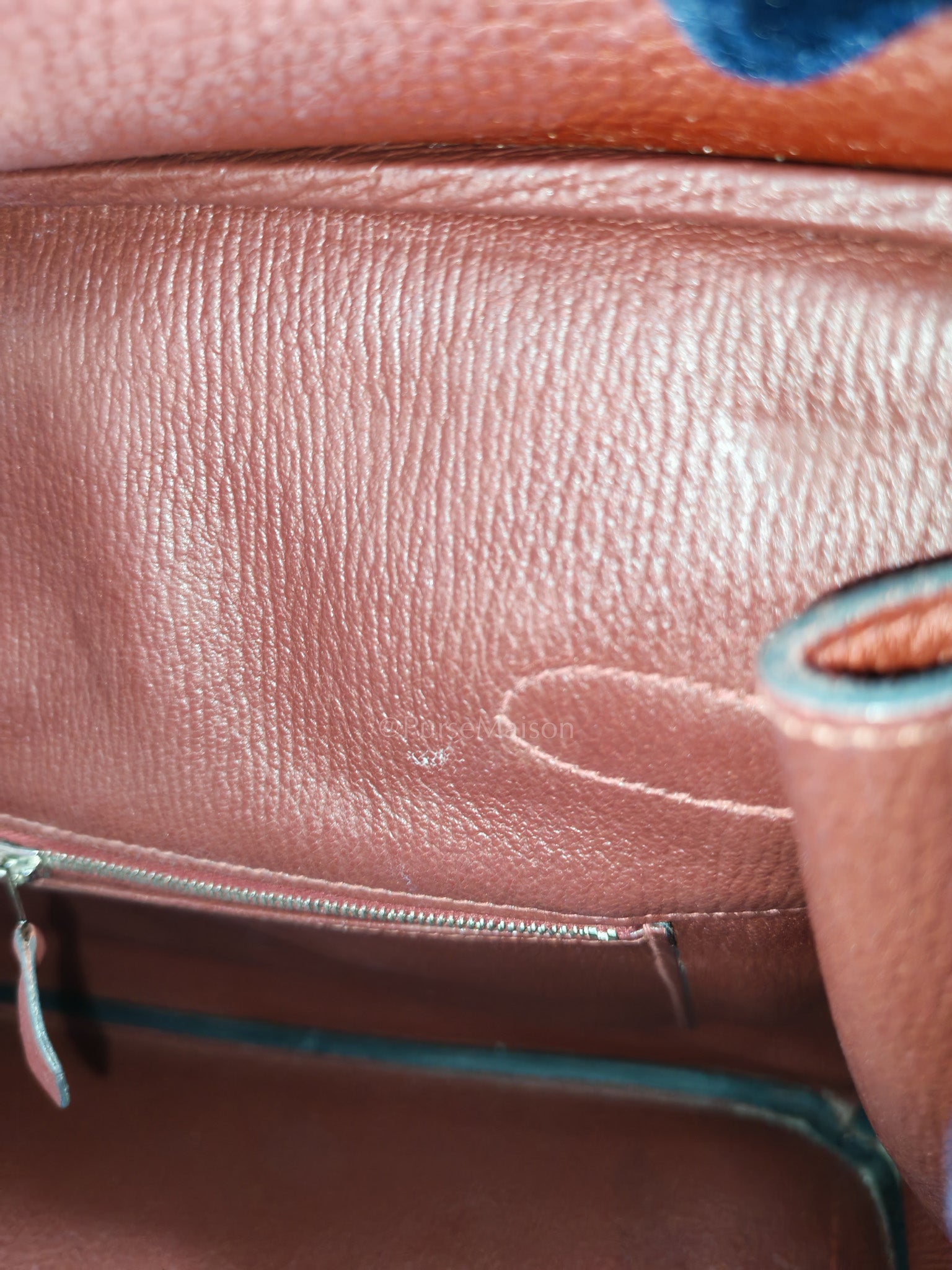 Birkin 35 in Rubis Clemence Leather Palladium Hardware Stamp Square P(2012)