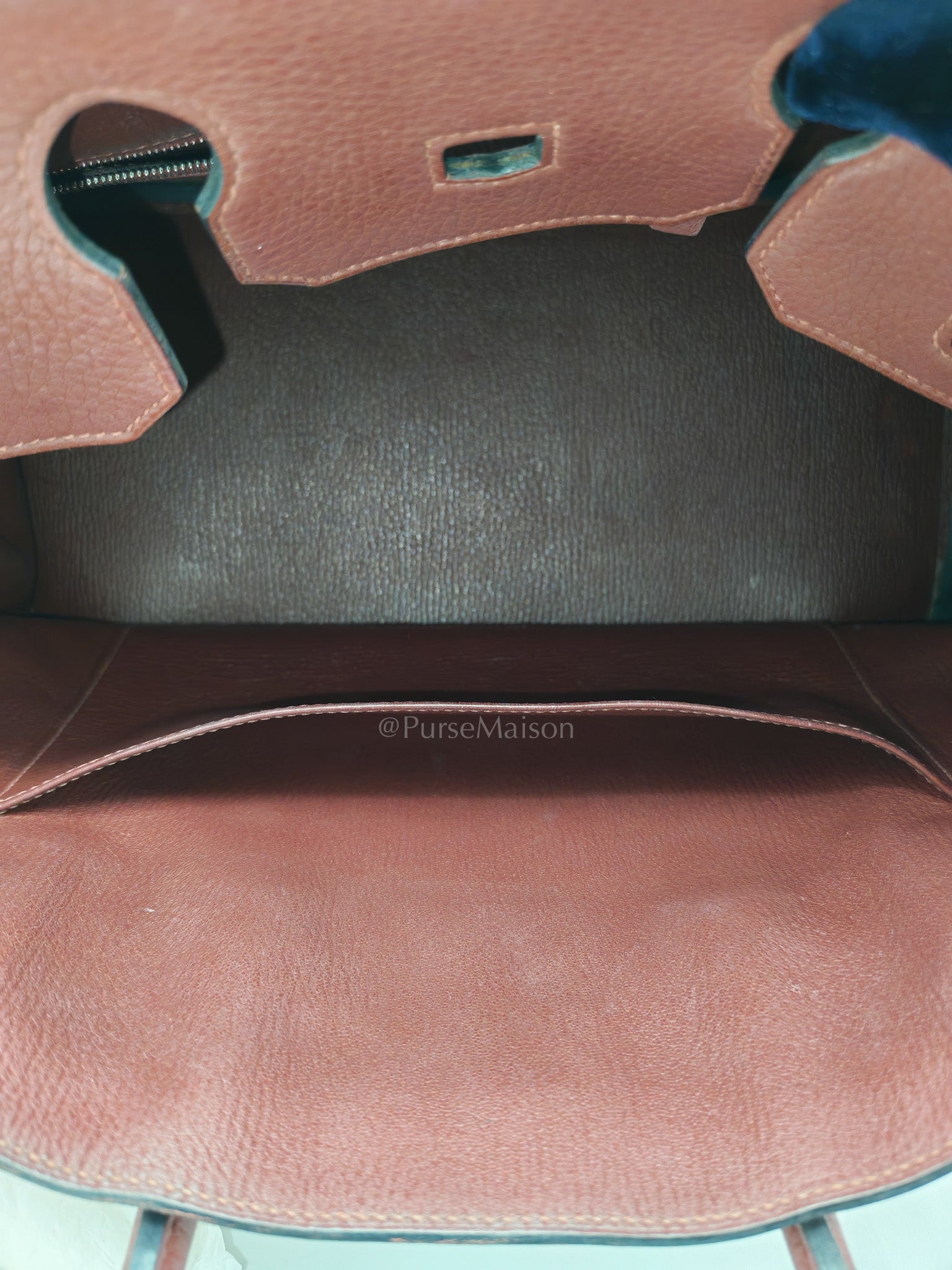Birkin 35 in Rubis Clemence Leather Palladium Hardware Stamp Square P(2012)