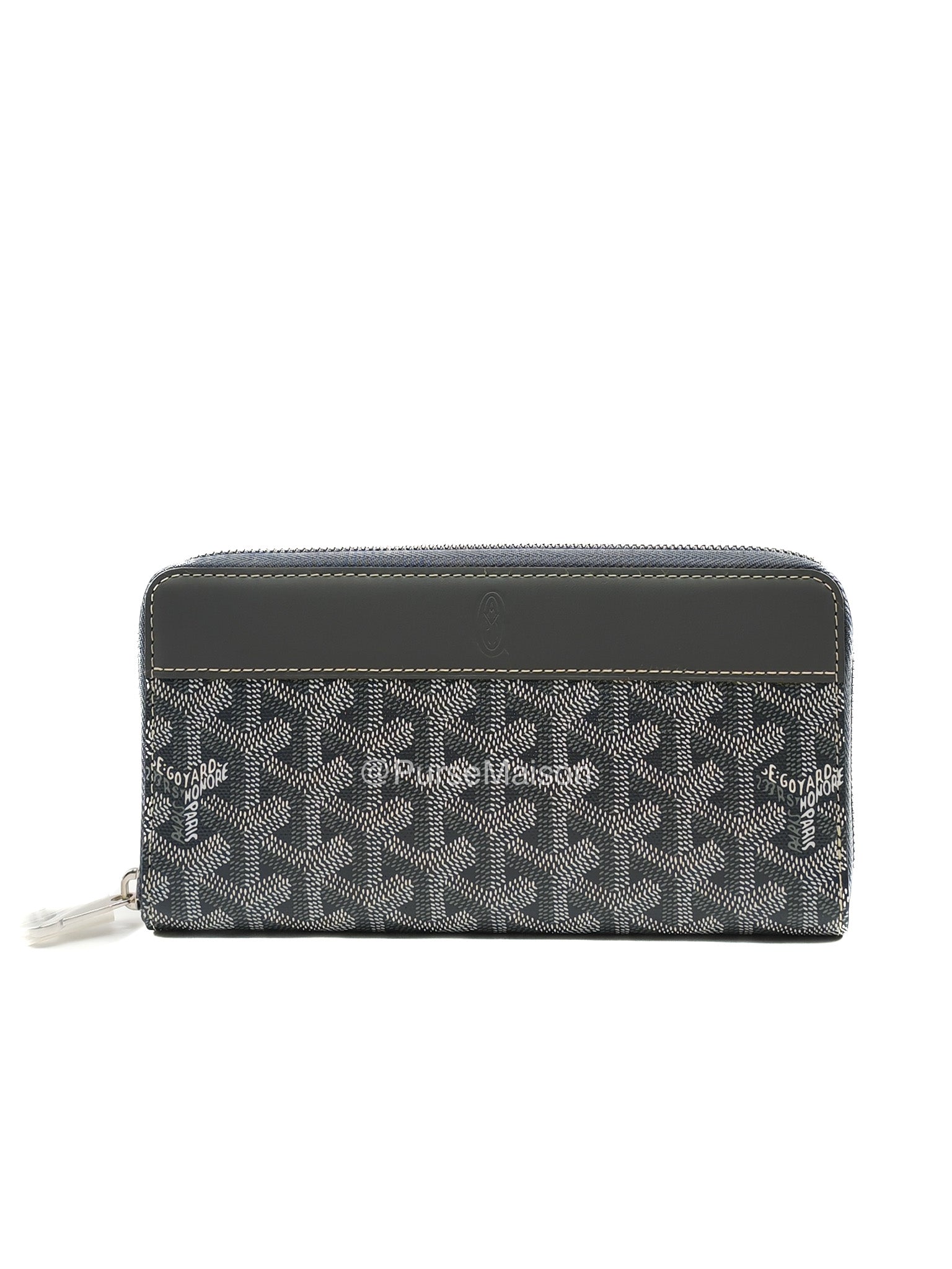 Goyard Matignon Long Zip Around Wallet (GM) in Grey Goyardine Canvas