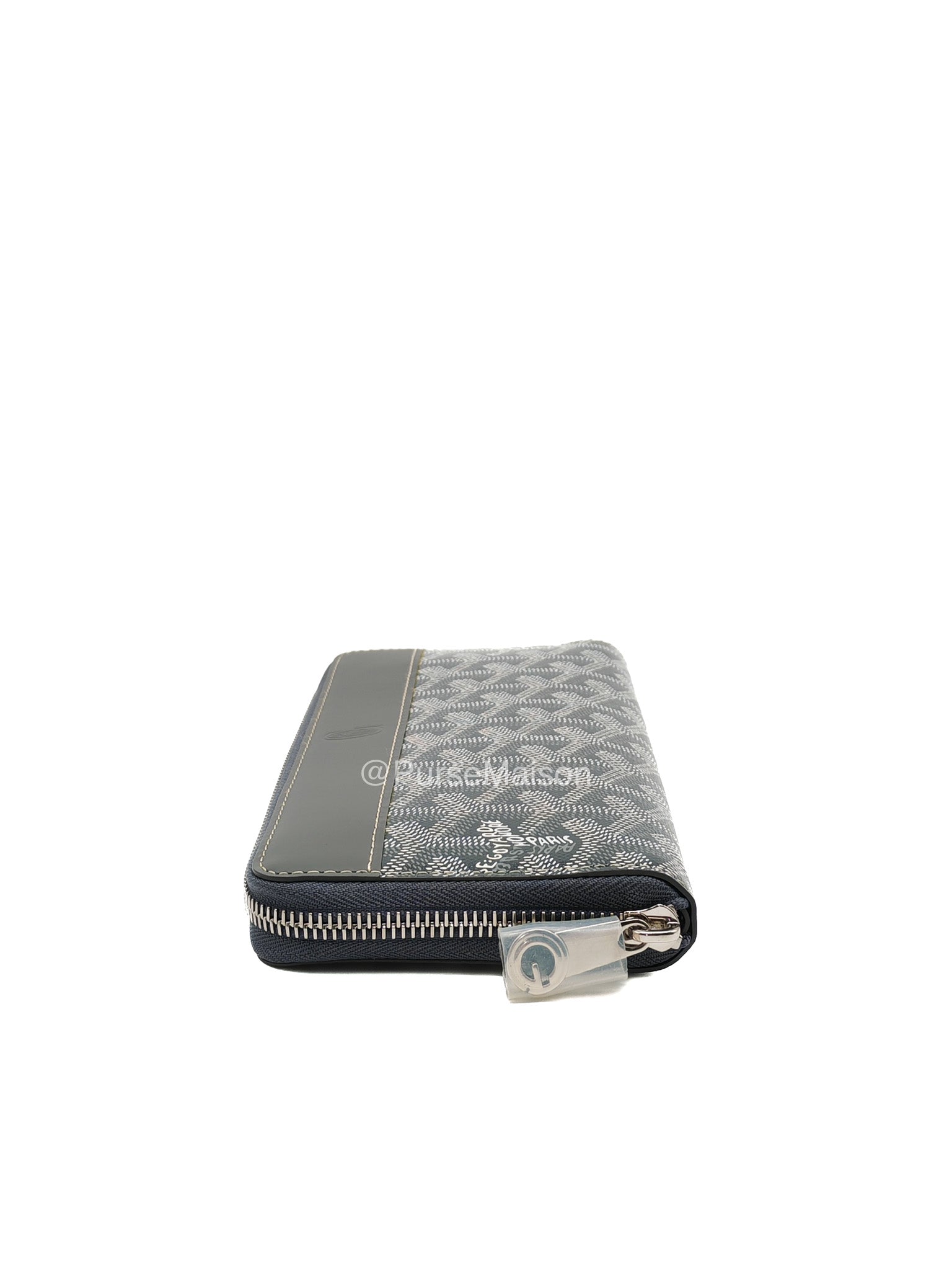 Goyard Matignon Long Zip Around Wallet (GM) in Grey Goyardine Canvas