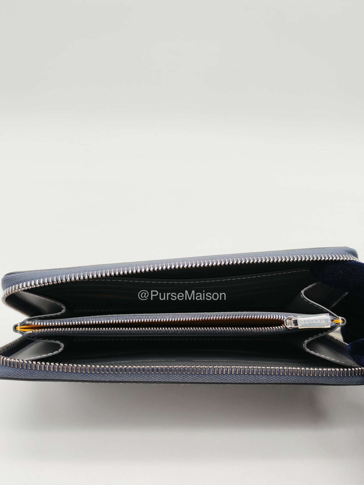 Goyard Matignon Long Zip Around Wallet (GM) in Grey Goyardine Canvas