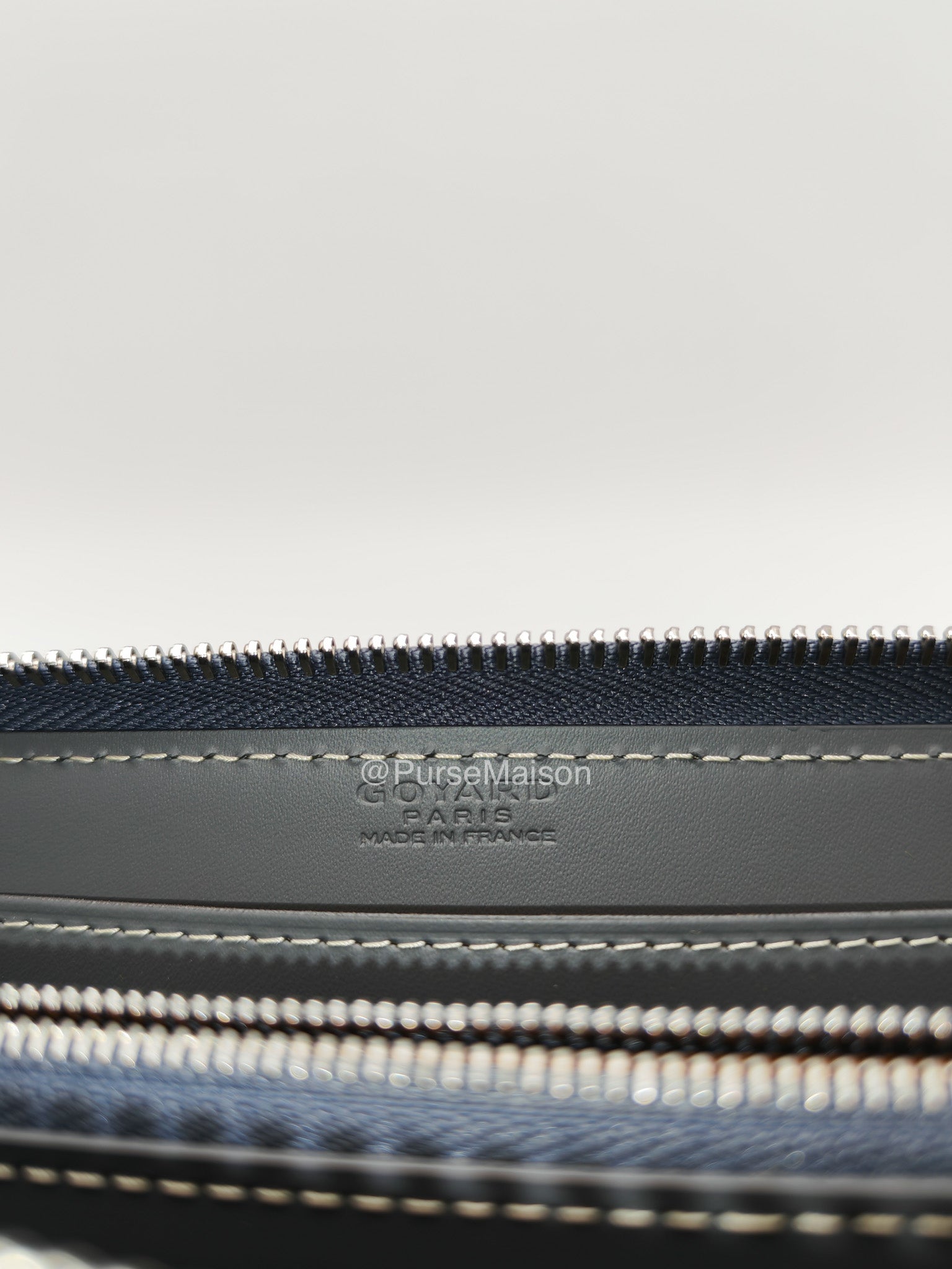 Goyard Matignon Long Zip Around Wallet (GM) in Grey Goyardine Canvas