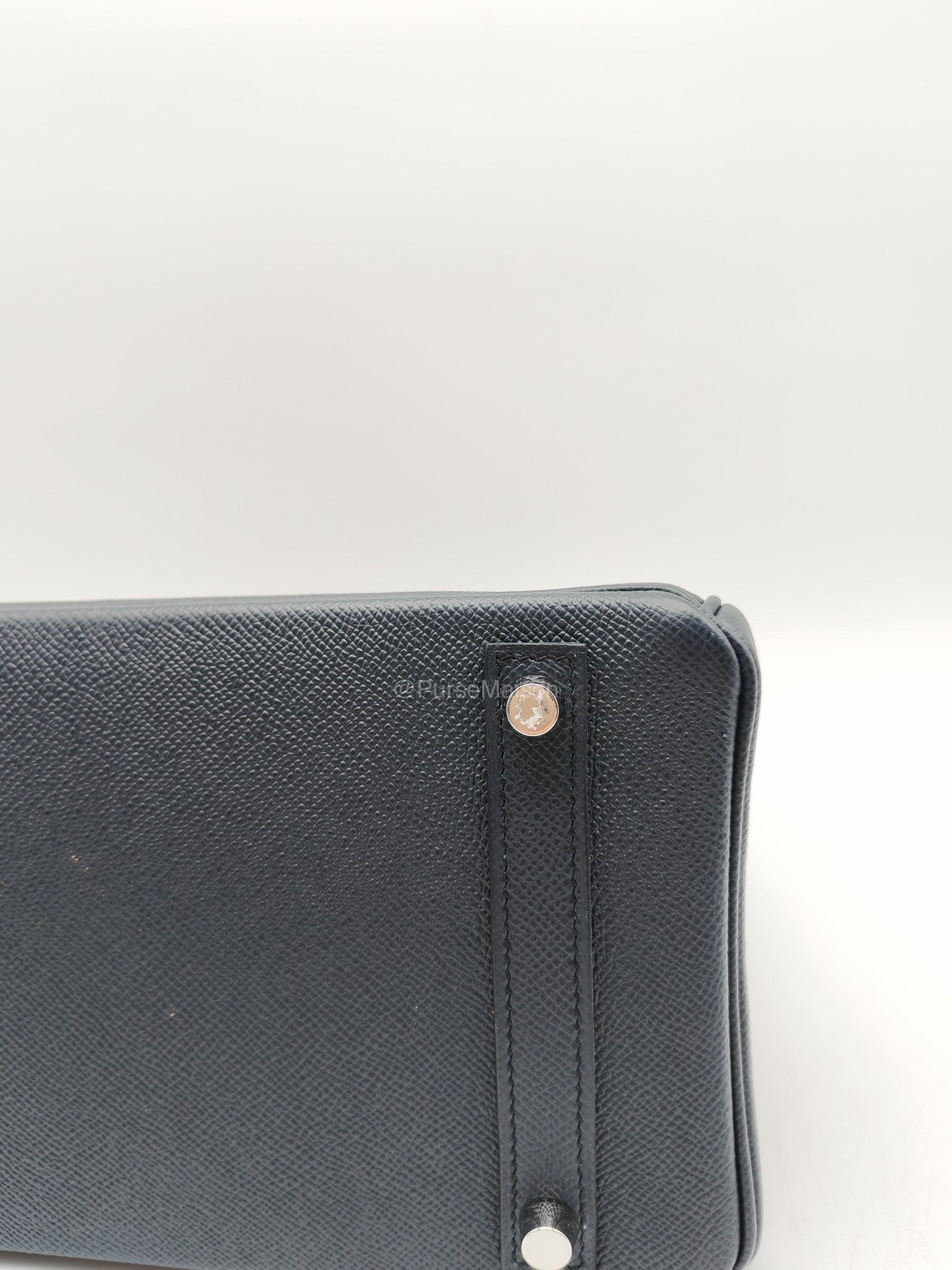 Birkin 30 Retourne in Bleu Indigo Epsom Leather Palladium Hardware Stamp Y(2020)