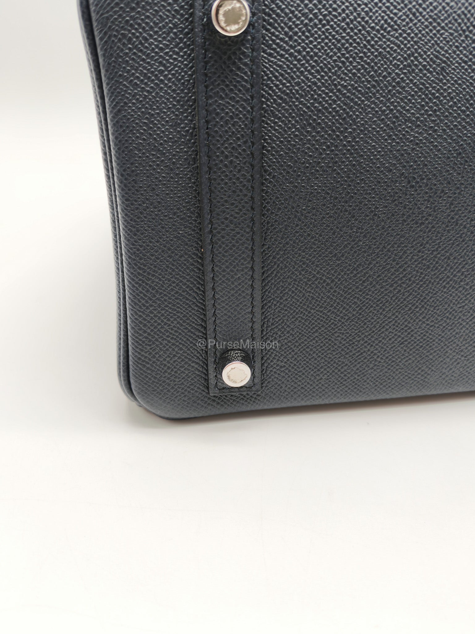 Birkin 30 Retourne in Bleu Indigo Epsom Leather Palladium Hardware Stamp Y(2020)
