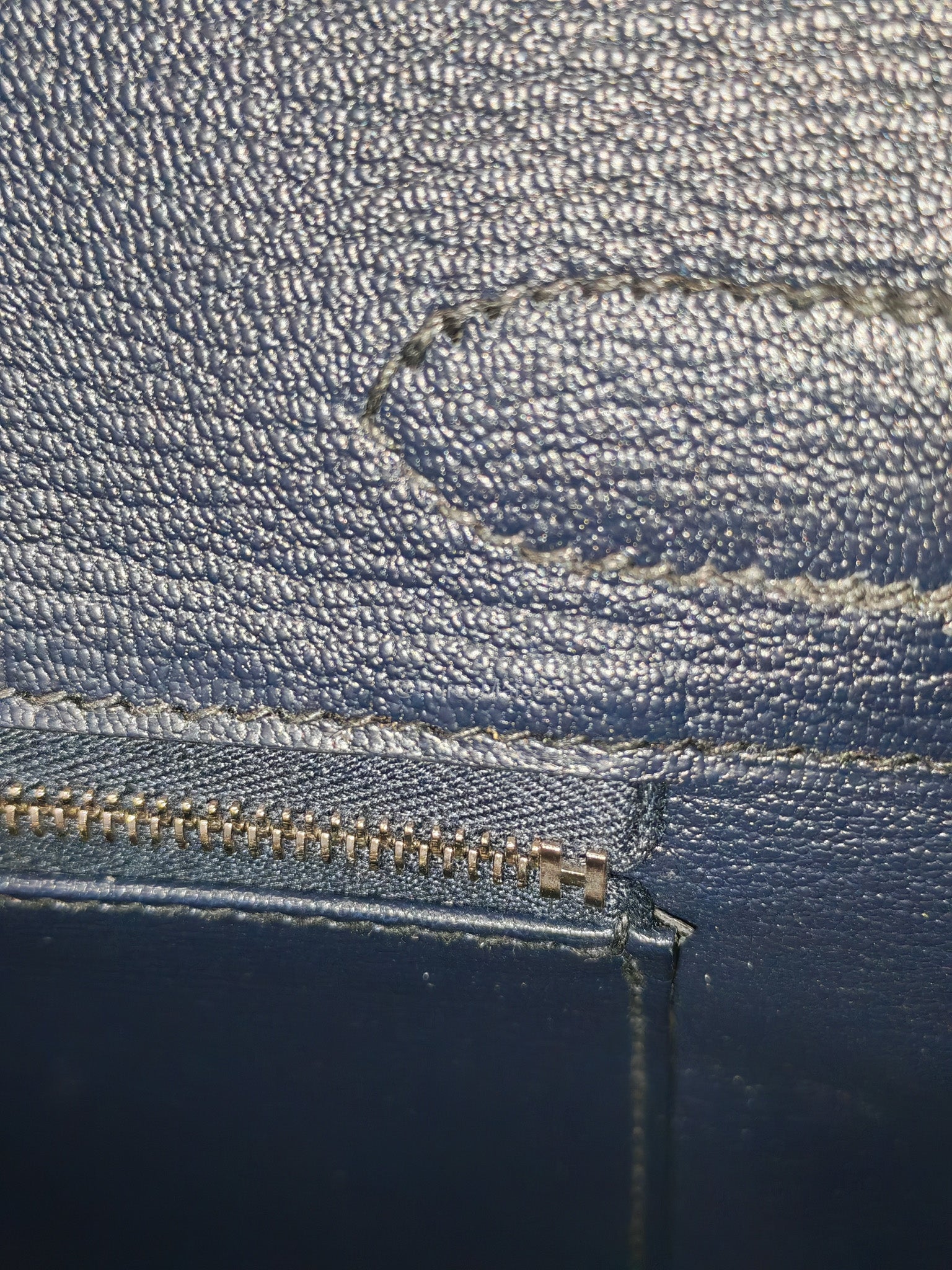 Birkin 30 Retourne in Bleu Indigo Epsom Leather Palladium Hardware Stamp Y(2020)