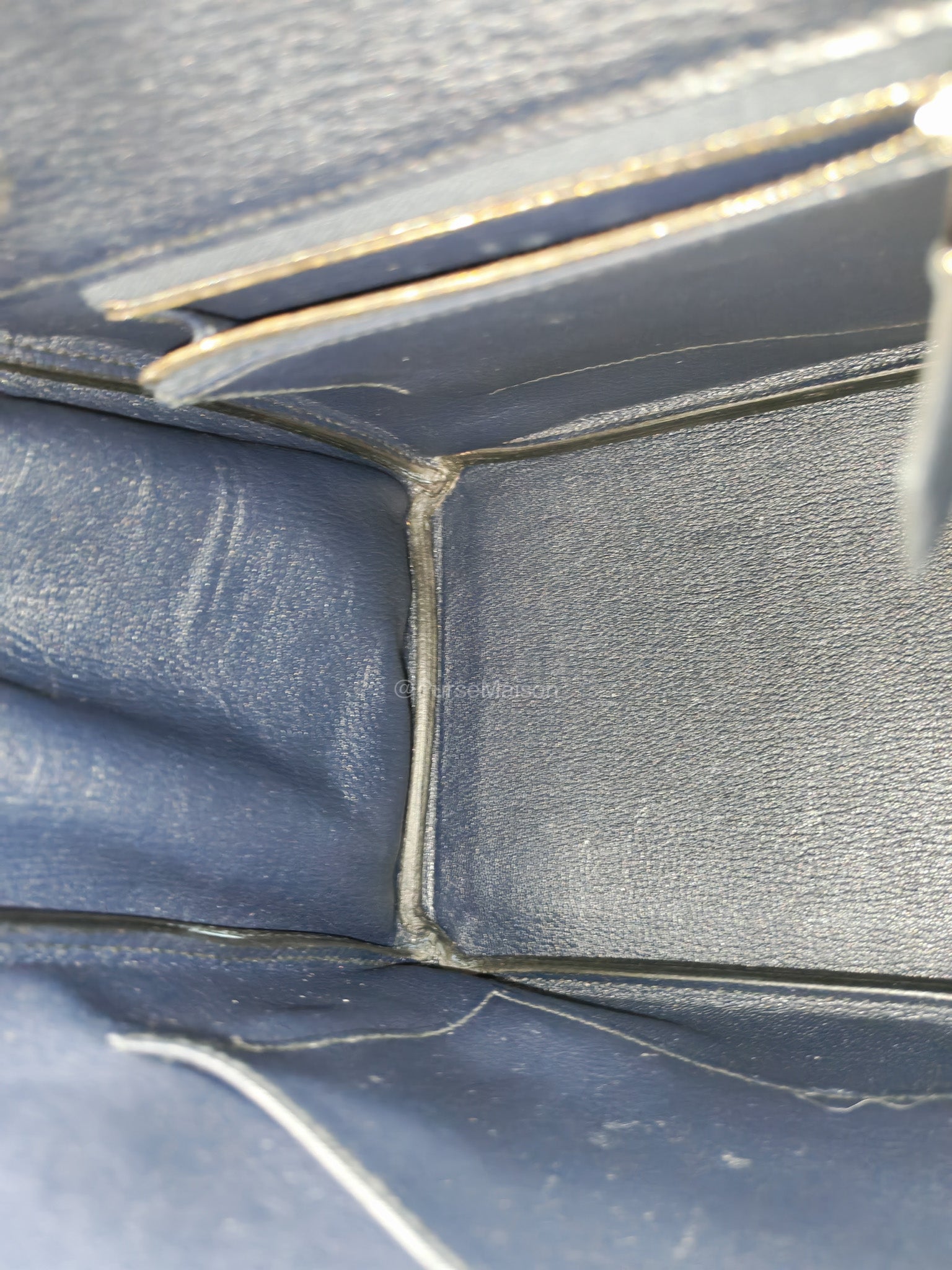 Birkin 30 Retourne in Bleu Indigo Epsom Leather Palladium Hardware Stamp Y(2020)