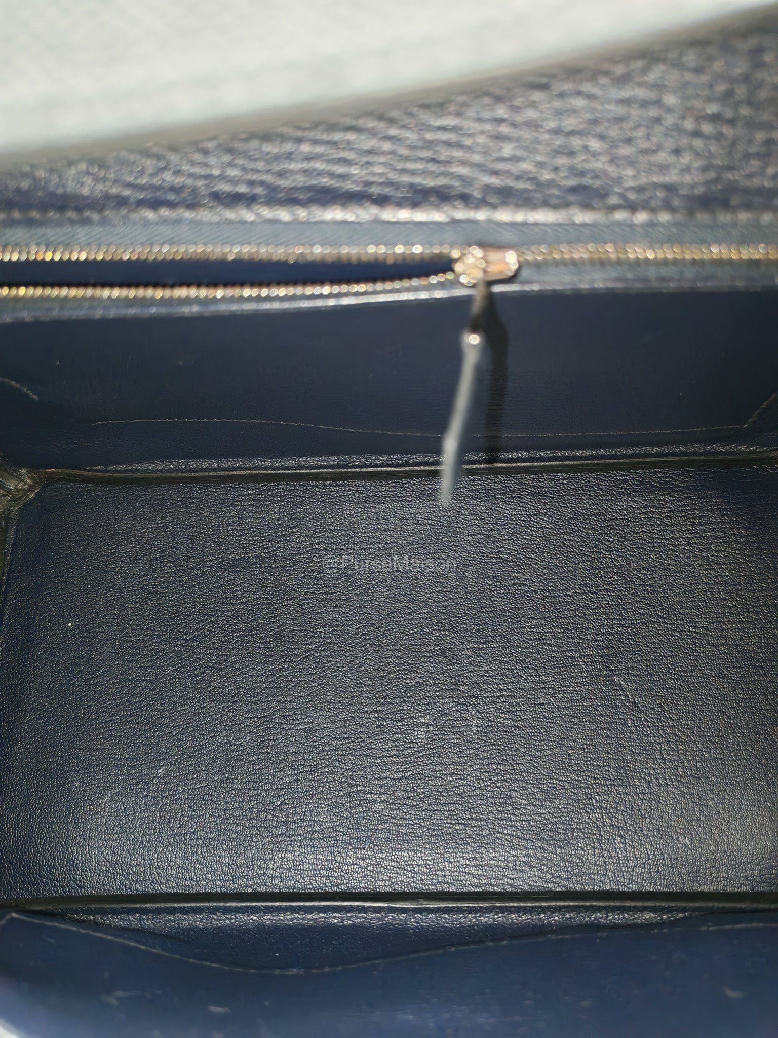 Birkin 30 Retourne in Bleu Indigo Epsom Leather Palladium Hardware Stamp Y(2020)