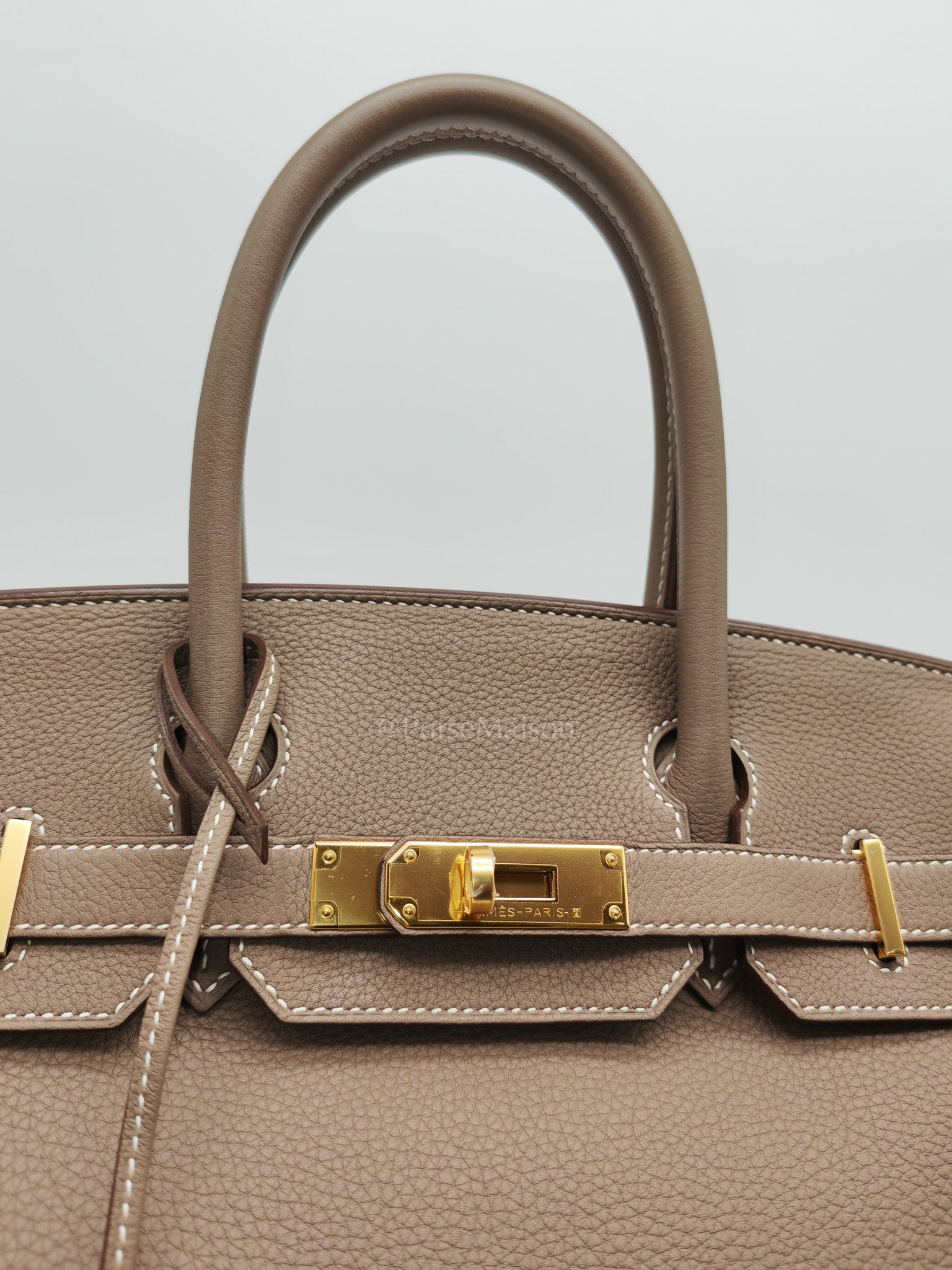 Birkin 30 in Etoupe Togo Leather & Gold Hardware Stamp A (2017)