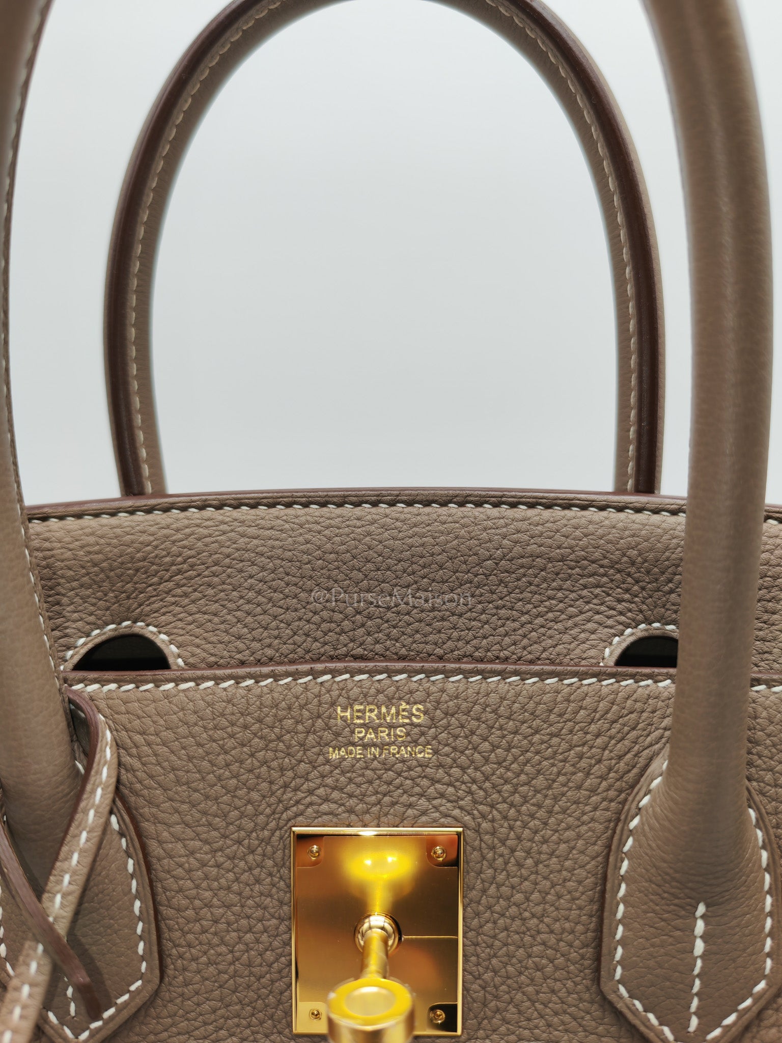Birkin 30 in Etoupe Togo Leather & Gold Hardware Stamp A (2017)