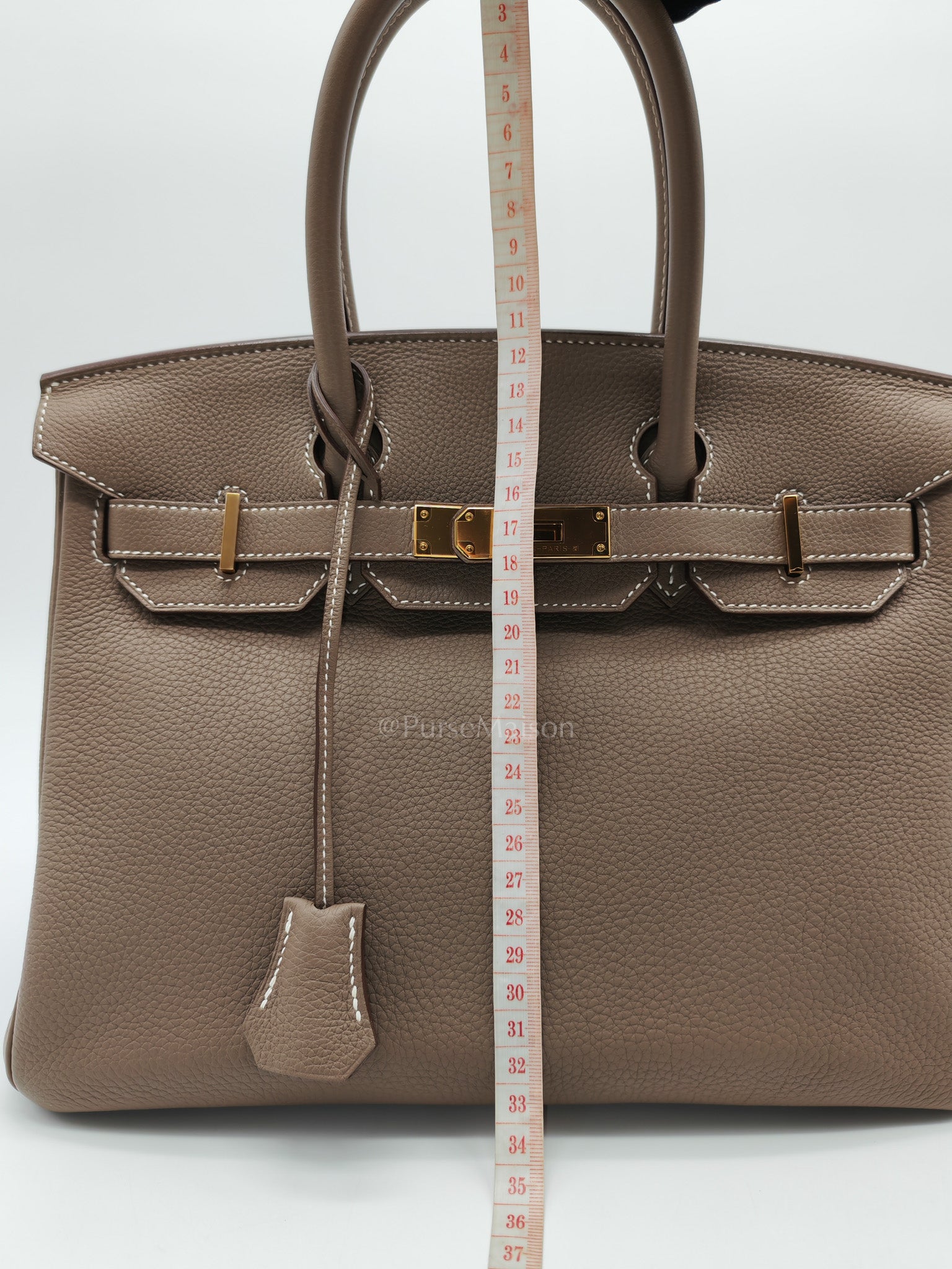 Birkin 30 in Etoupe Togo Leather & Gold Hardware Stamp A (2017)