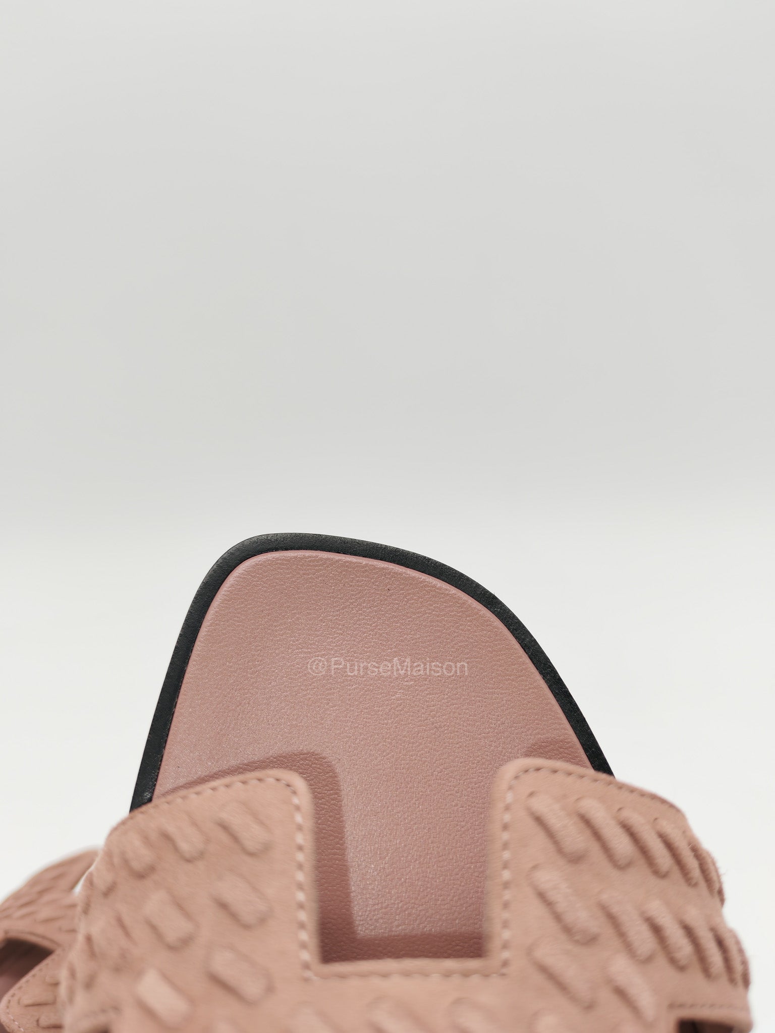 Hermes Oran Sandal in Rose Antigue Suede Leather Size 38 EU(24cm)