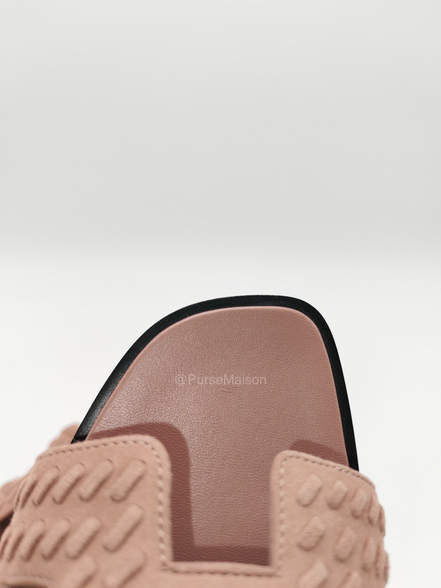 Hermes Oran Sandal in Rose Antigue Suede Leather Size 38 EU(24cm)