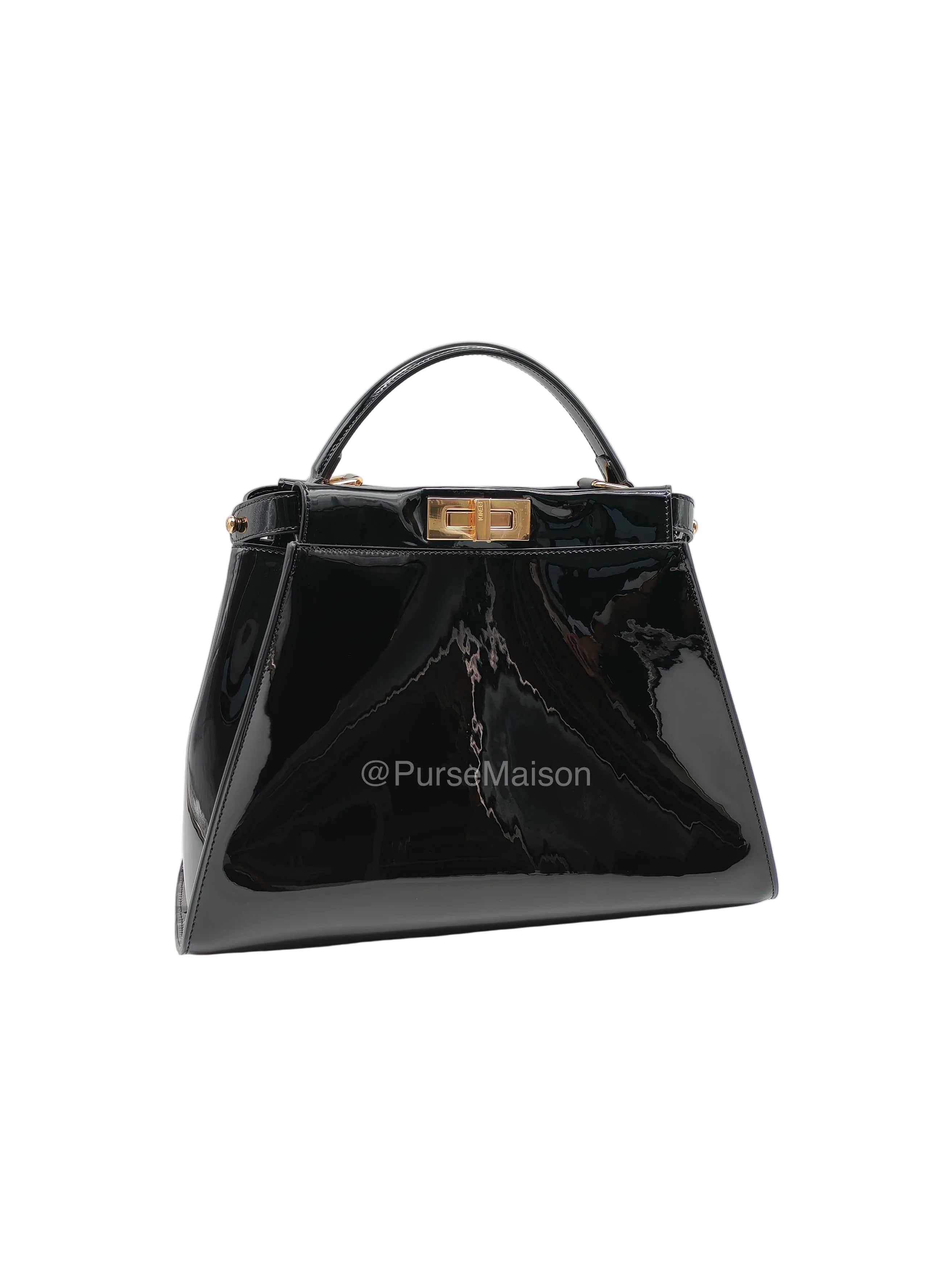 Fendi Peekaboo Defende Cover in Zucca Print Coated Canvas and Gold Hardware