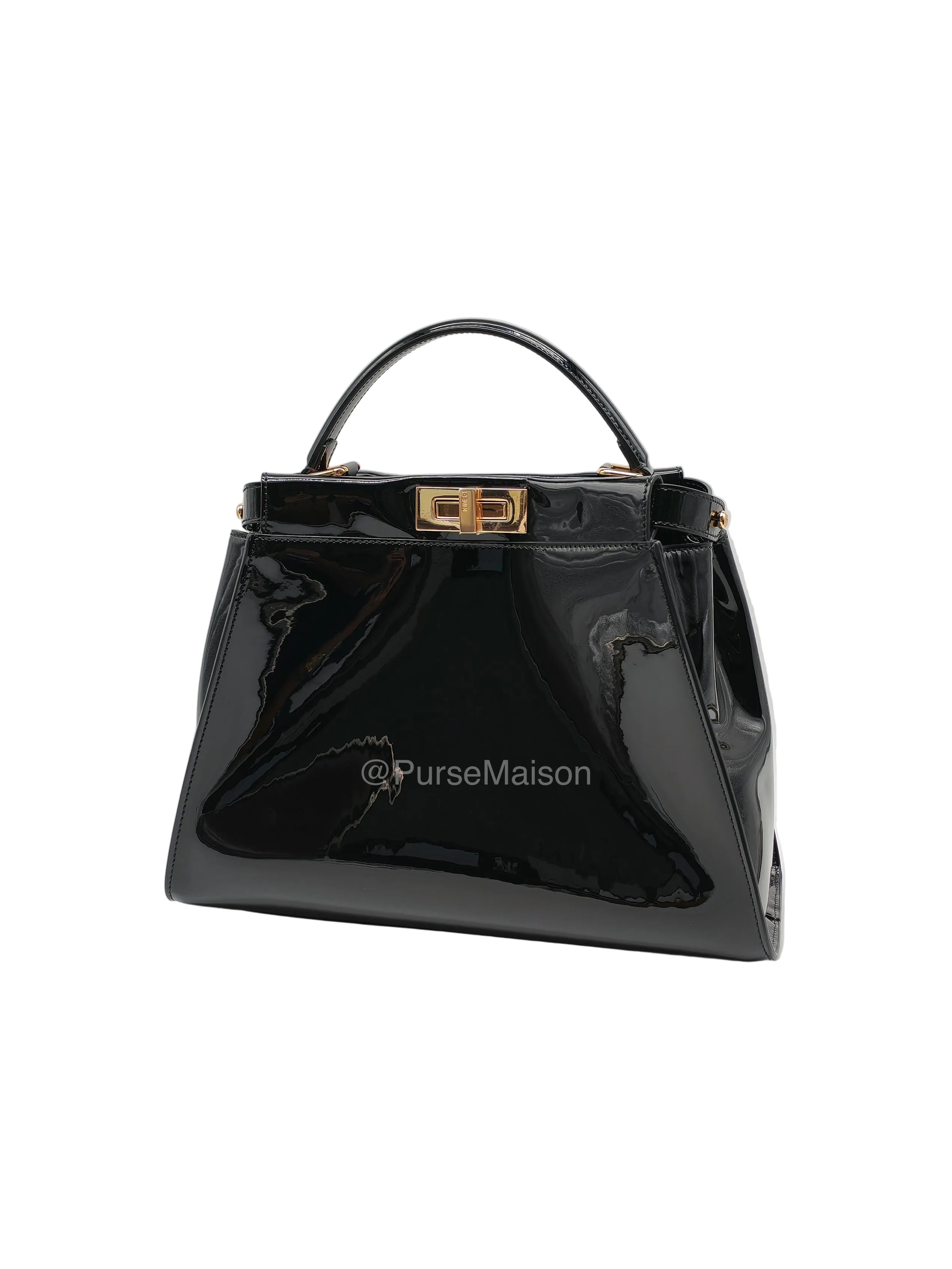 Fendi Peekaboo Defende Cover in Zucca Print Coated Canvas and Gold Hardware