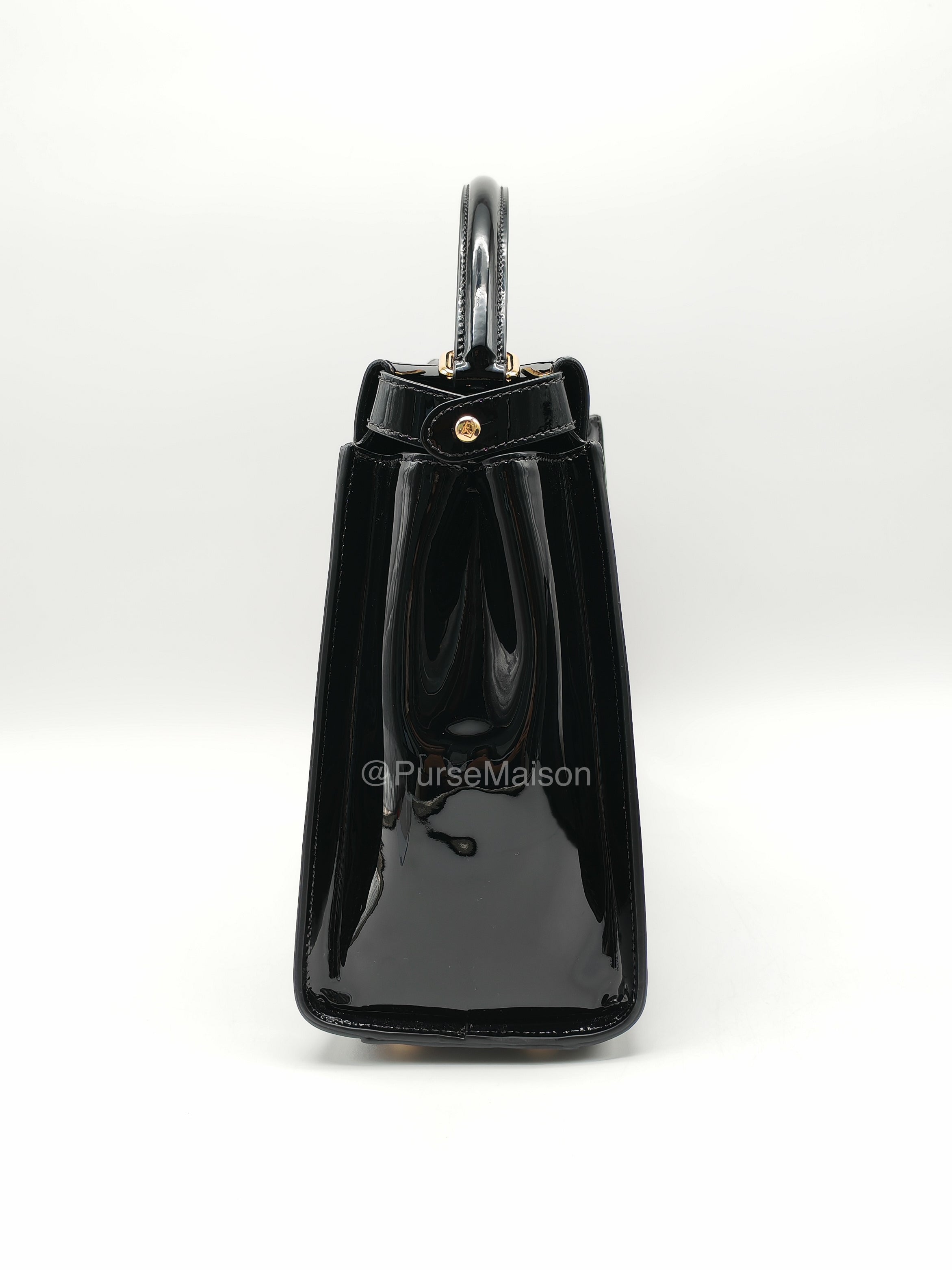 Fendi Peekaboo Defende Cover in Zucca Print Coated Canvas and Gold Hardware