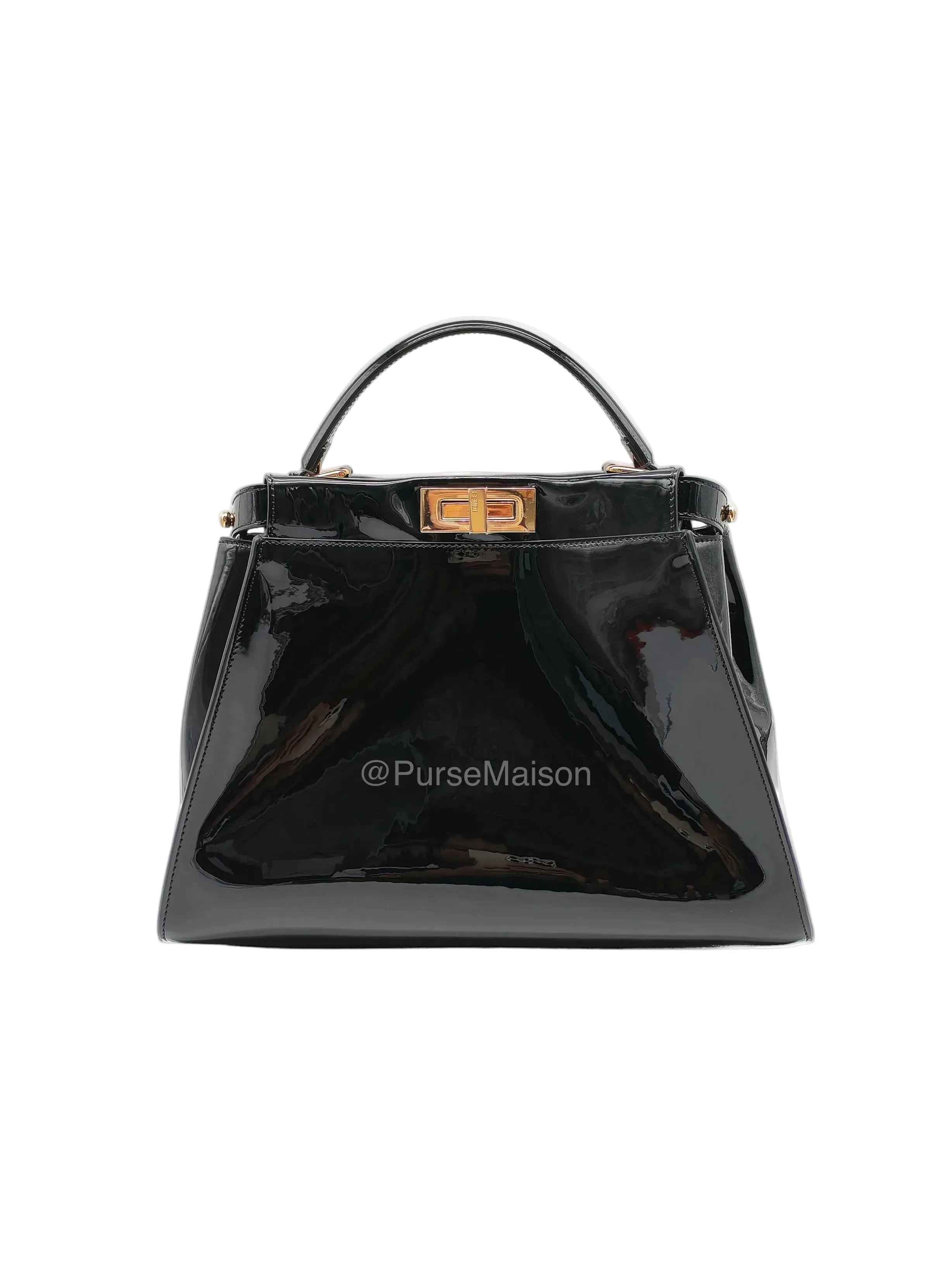 Fendi Peekaboo Defende Cover in Zucca Print Coated Canvas and Gold Hardware