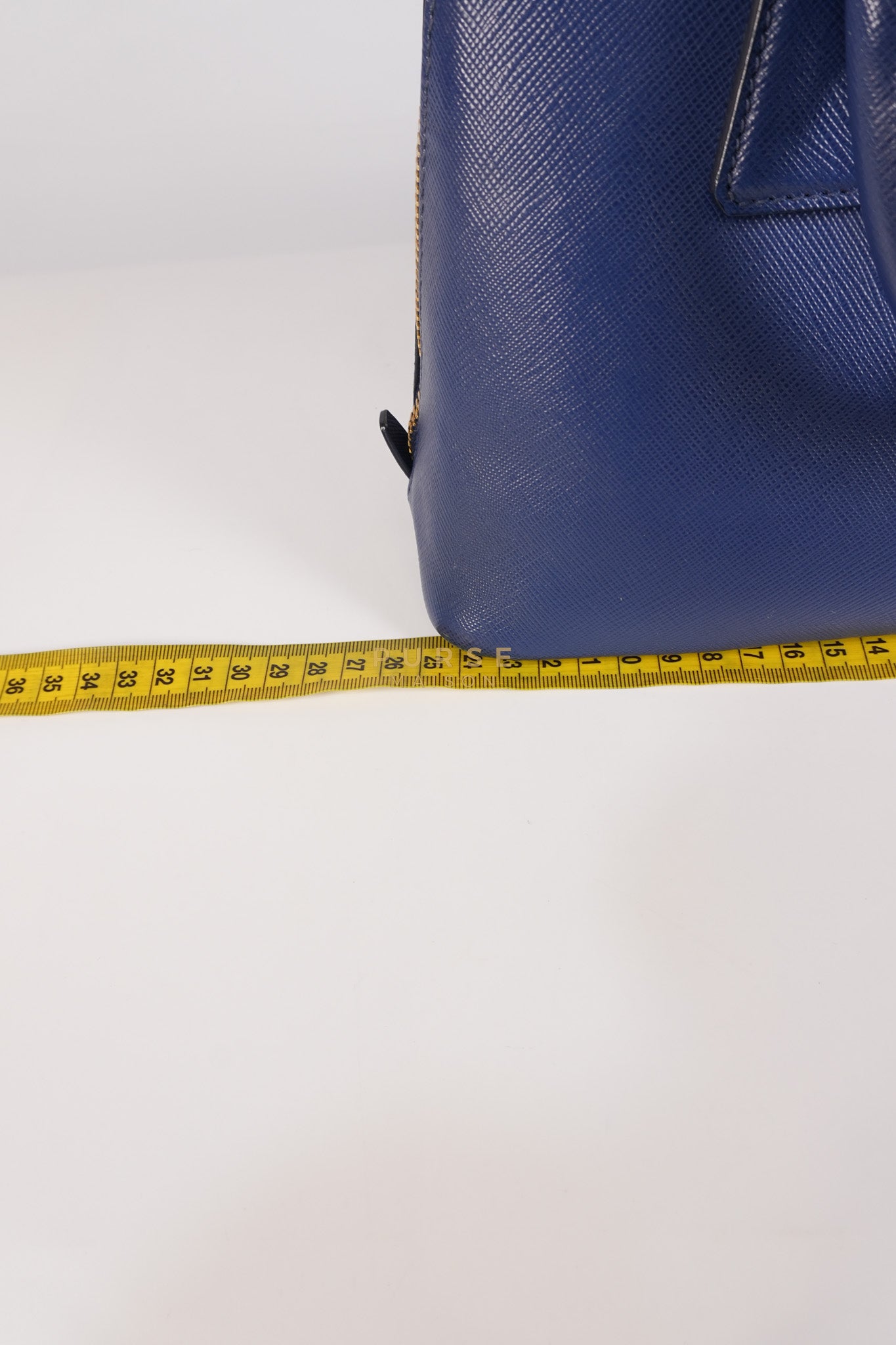 Promenade 2Way Shoulder Bag in Dark Blue Saffiano Lux Leather